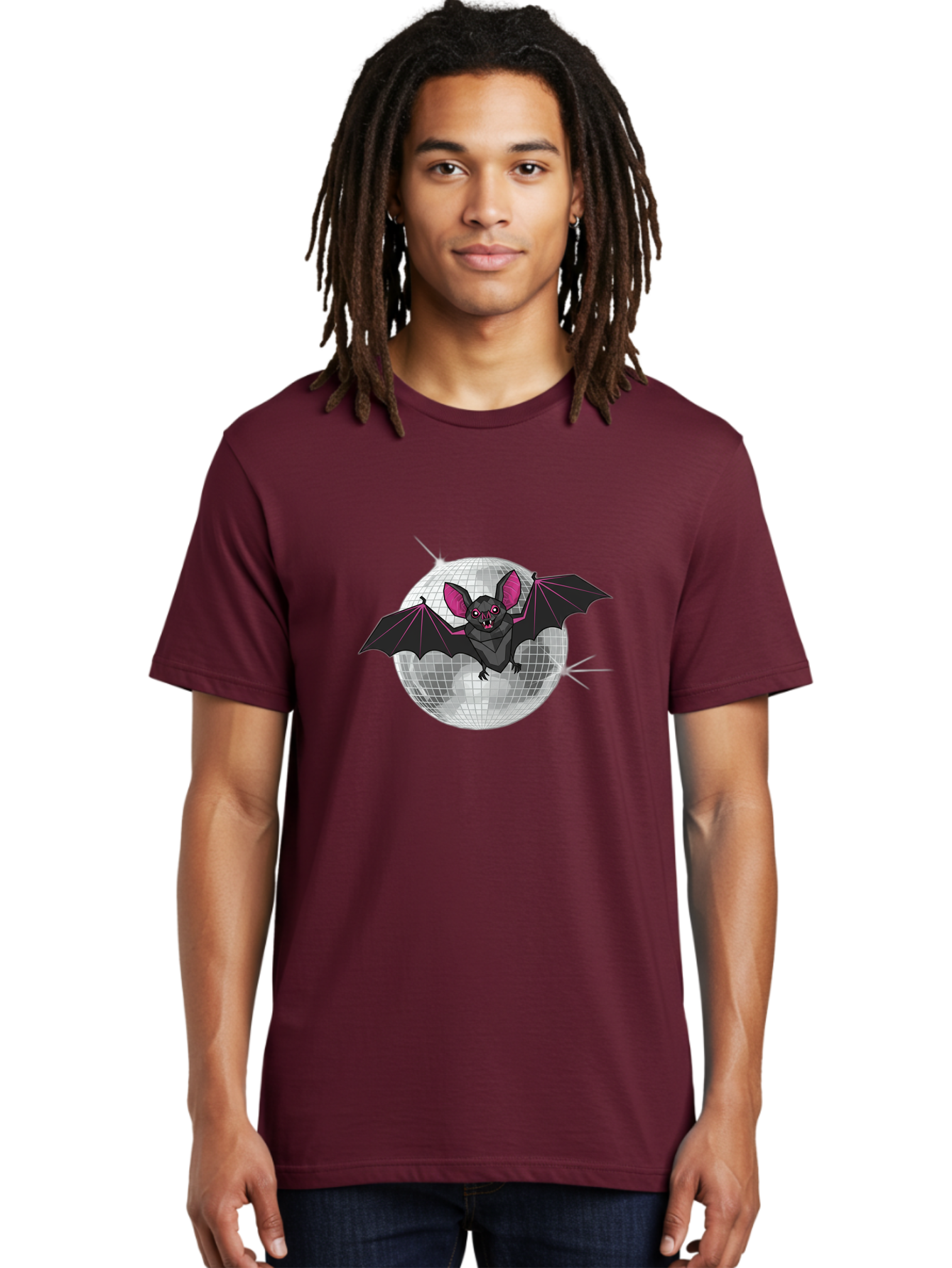 Bat-Disco-Ball-3 Men'S Graphic Tee, 100% Cotton, Comfortable Casual Summer Wear, Machine Washable, Vintage Camera, Old Camera, Antique Camera, Black Camera, Classic Photography, Photography Equipment, Nostalgic Device, Film Camera, Camera Art Baf689 4