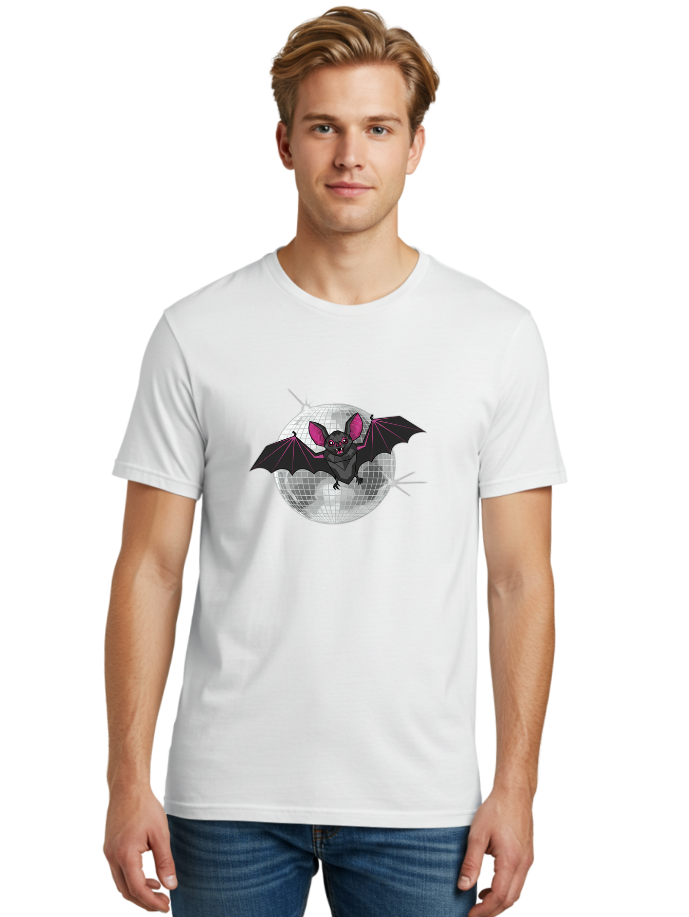 Bat-Disco-Ball-3 Men'S Graphic Tee, 100% Cotton, Comfortable Casual Summer Wear, Machine Washable, Vintage Camera, Old Camera, Antique Camera, Black Camera, Classic Photography, Photography Equipment, Nostalgic Device, Film Camera, Camera Art Baf689 26