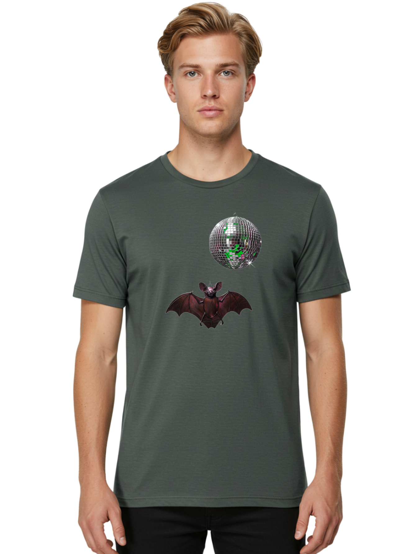 Bat-Disco-Ball Men'S Graphic Tee, 100% Cotton, Comfortable Casual Summer Wear, Machine Washable, Vintage Camera, Old Camera, Antique Camera, Black Camera, Classic Photography, Photography Equipment, Nostalgic Device, Film Camera, Camera Art Baf690 14