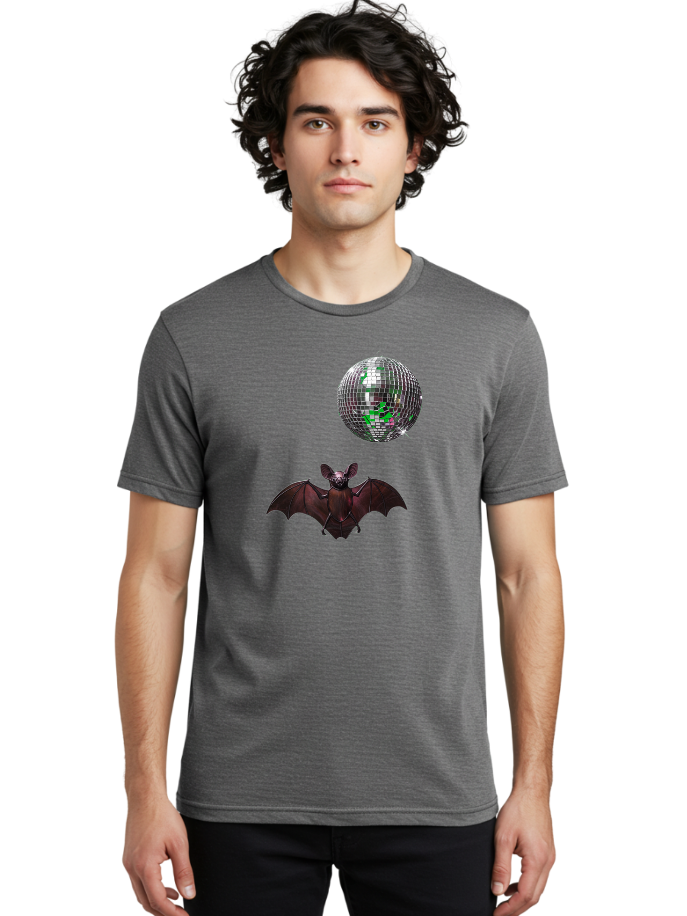 Bat-Disco-Ball Men'S Graphic Tee, 100% Cotton, Comfortable Casual Summer Wear, Machine Washable, Vintage Camera, Old Camera, Antique Camera, Black Camera, Classic Photography, Photography Equipment, Nostalgic Device, Film Camera, Camera Art Baf690 30