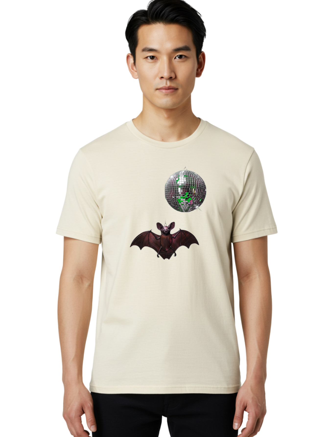 Bat-Disco-Ball Men'S Graphic Tee, 100% Cotton, Comfortable Casual Summer Wear, Machine Washable, Vintage Camera, Old Camera, Antique Camera, Black Camera, Classic Photography, Photography Equipment, Nostalgic Device, Film Camera, Camera Art Baf690 22