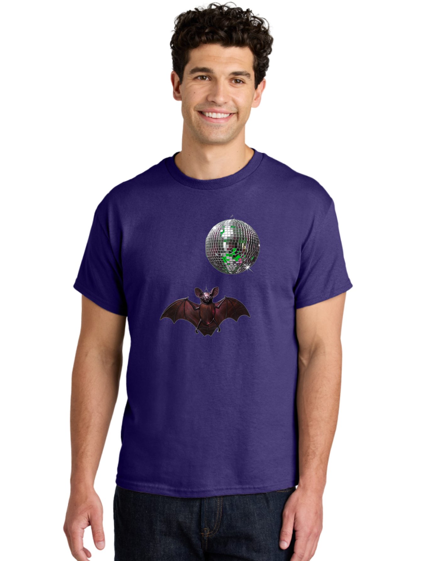 Bat-Disco-Ball Men'S Graphic Tee, 100% Cotton, Comfortable Casual Summer Wear, Machine Washable, Vintage Camera, Old Camera, Antique Camera, Black Camera, Classic Photography, Photography Equipment, Nostalgic Device, Film Camera, Camera Art Baf690 18