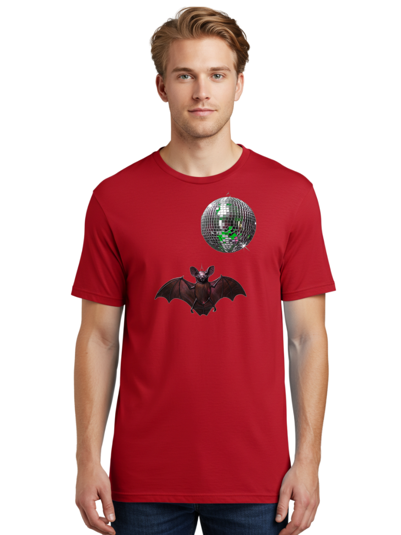 Bat-Disco-Ball Men'S Graphic Tee, 100% Cotton, Comfortable Casual Summer Wear, Machine Washable, Vintage Camera, Old Camera, Antique Camera, Black Camera, Classic Photography, Photography Equipment, Nostalgic Device, Film Camera, Camera Art Baf690 2