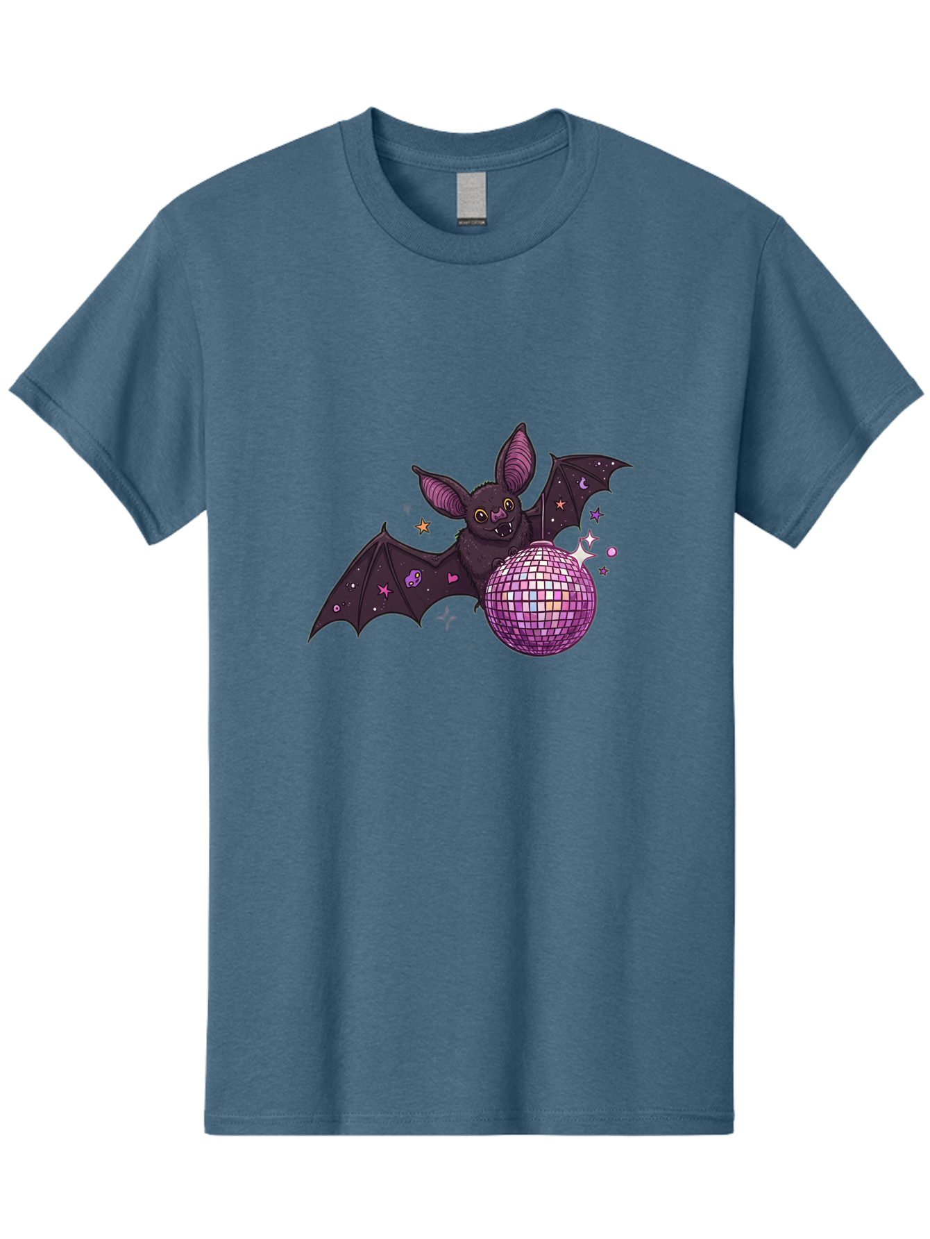 Bat-Holding-Disco-Ball-2 Men'S Graphic Tee, 100% Cotton, Comfortable Casual Summer Wear, Machine Washable, Vintage Camera, Old Camera, Antique Camera, Black Camera, Classic Photography, Photography Equipment, Nostalgic Device, Film Camera, Baf692 27