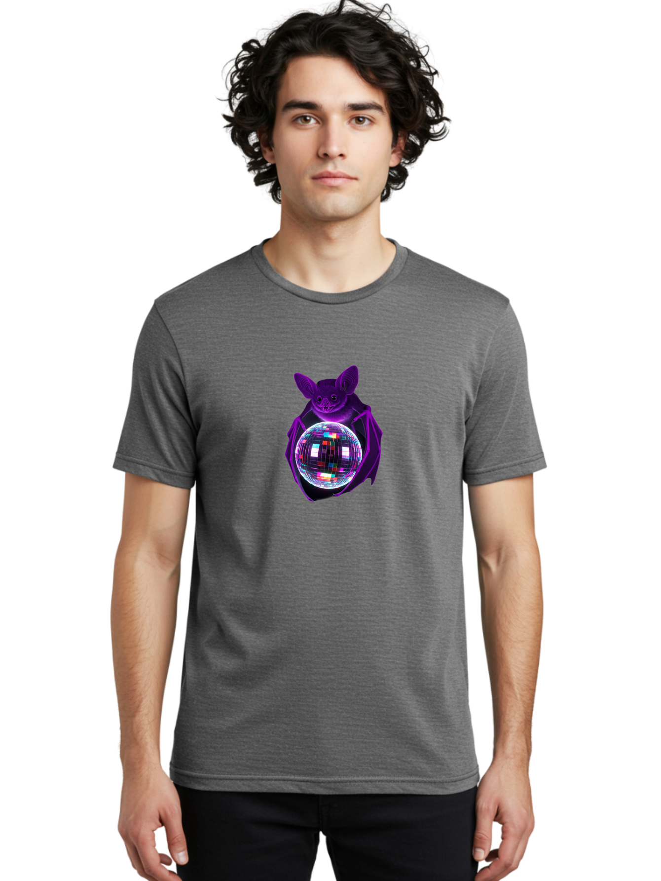 Bat-Holding-Disco-Ball Men'S Graphic Tee, 100% Cotton, Comfortable Casual Summer Wear, Machine Washable, Vintage Camera, Old Camera, Antique Camera, Black Camera, Classic Photography, Photography Equipment, Nostalgic Device, Film Camera, Baf693 16