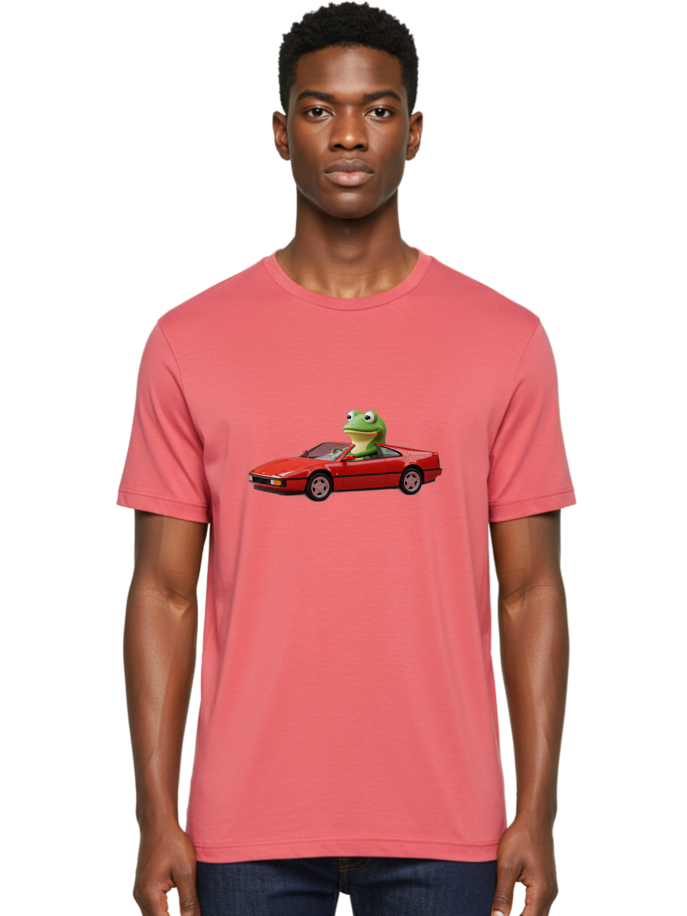 Frog-In-Red-Sports-Car-2 Men'S Graphic Tee, 100% Cotton, Comfortable Casual Summer Wear, Machine Washable, Vintage Camera, Old Camera, Antique Camera, Black Camera, Classic Photography, Photography Equipment, Nostalgic Device, Film Camera, Baf837 10