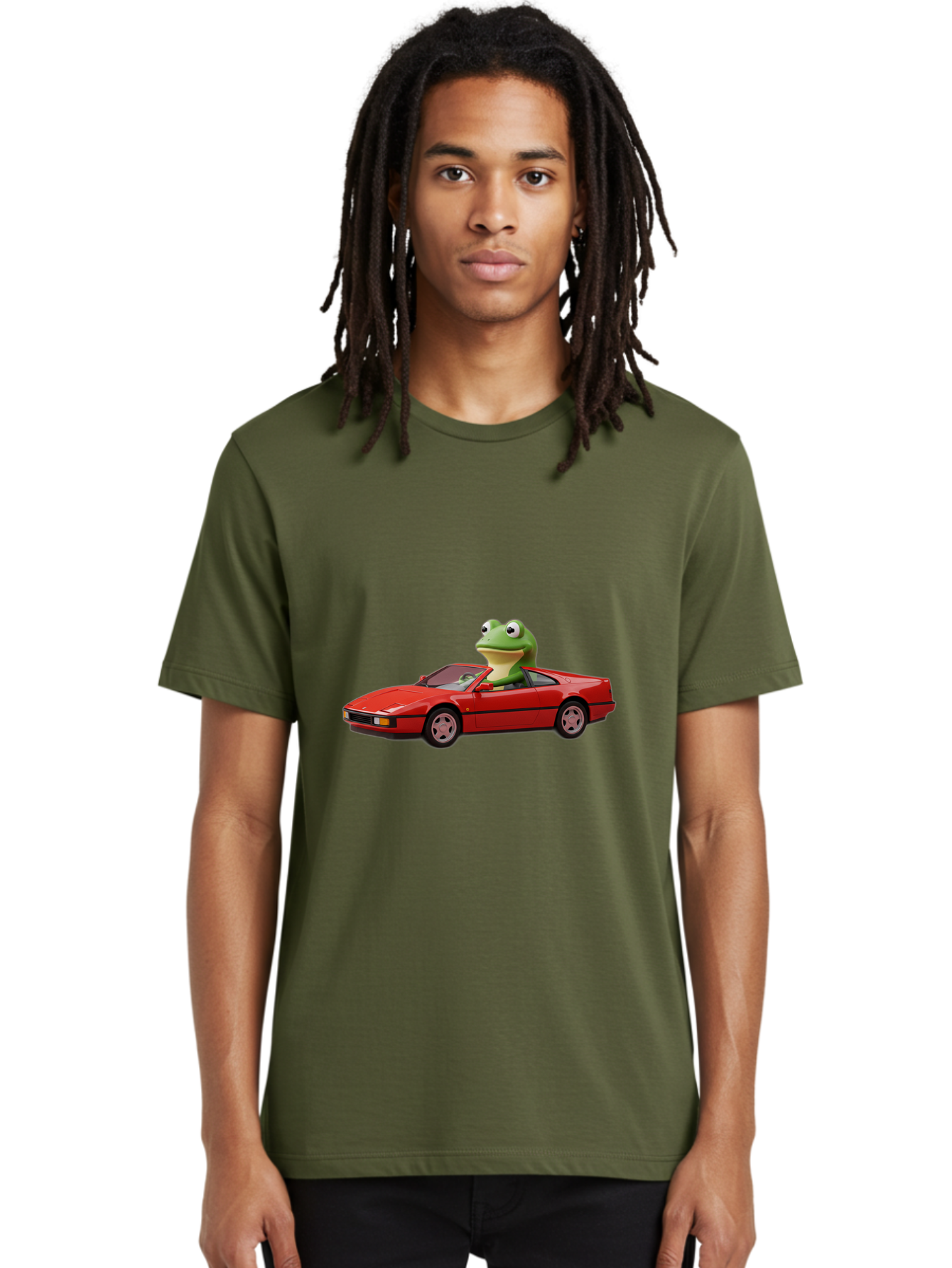 Frog-In-Red-Sports-Car-2 Men'S Graphic Tee, 100% Cotton, Comfortable Casual Summer Wear, Machine Washable, Vintage Camera, Old Camera, Antique Camera, Black Camera, Classic Photography, Photography Equipment, Nostalgic Device, Film Camera, Baf837 6