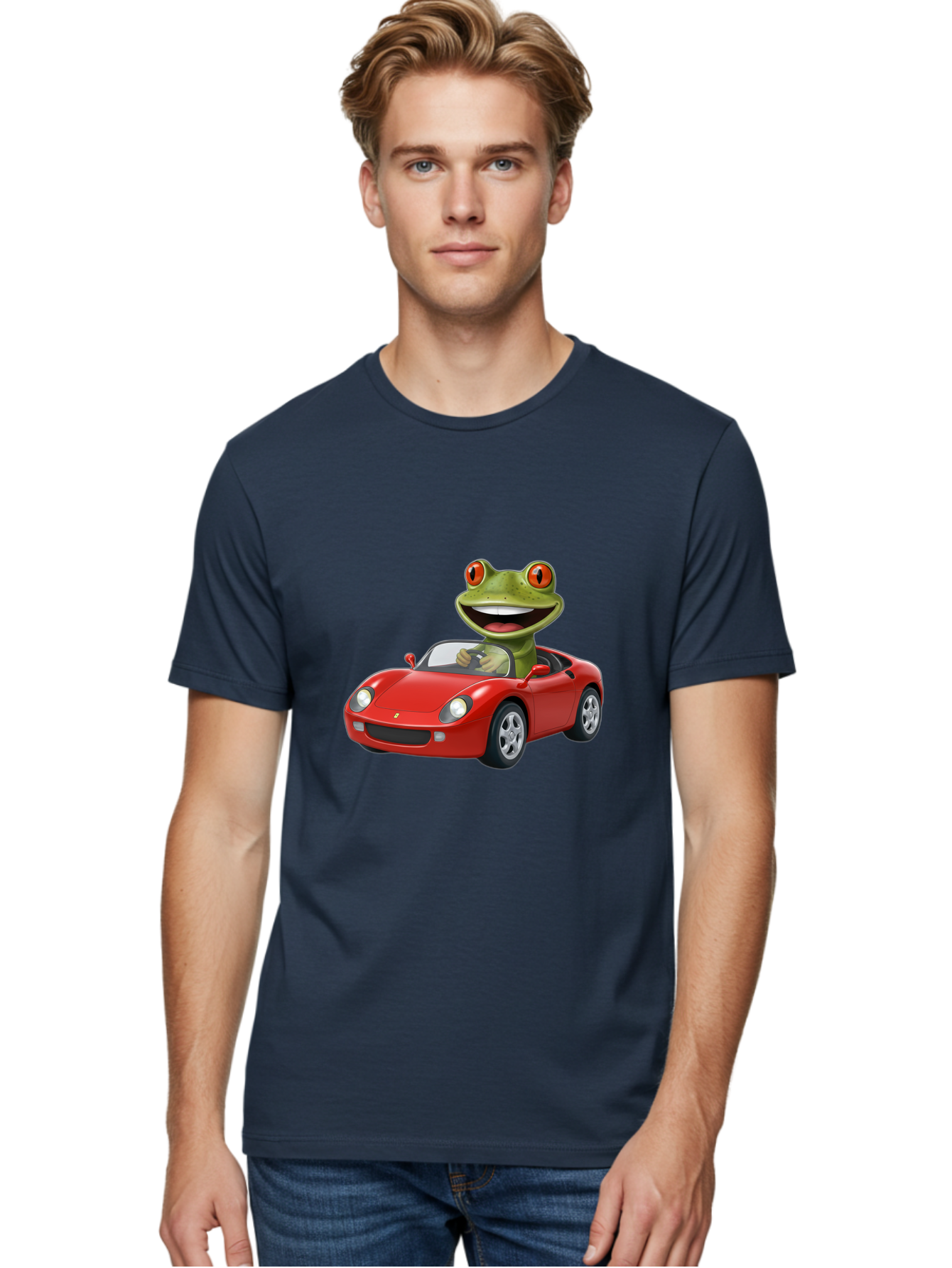 Frog-In-Red-Sports-Car Men'S Graphic Tee, 100% Cotton, Comfortable Casual Summer Wear, Machine Washable, Vintage Camera, Old Camera, Antique Camera, Black Camera, Classic Photography, Photography Equipment, Nostalgic Device, Film Camera, Baf838 30