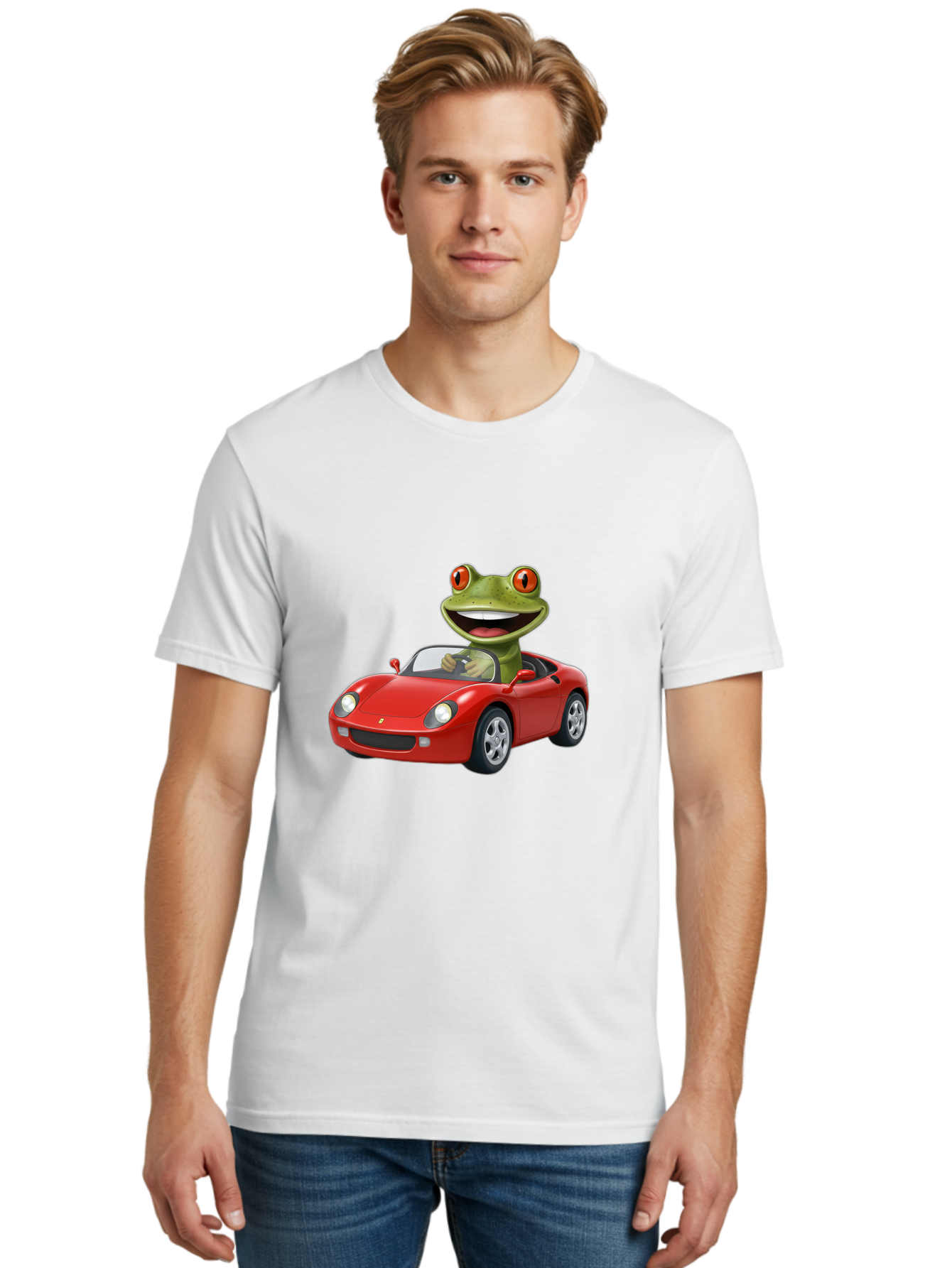 Frog-In-Red-Sports-Car Men'S Graphic Tee, 100% Cotton, Comfortable Casual Summer Wear, Machine Washable, Vintage Camera, Old Camera, Antique Camera, Black Camera, Classic Photography, Photography Equipment, Nostalgic Device, Film Camera, Baf838 20