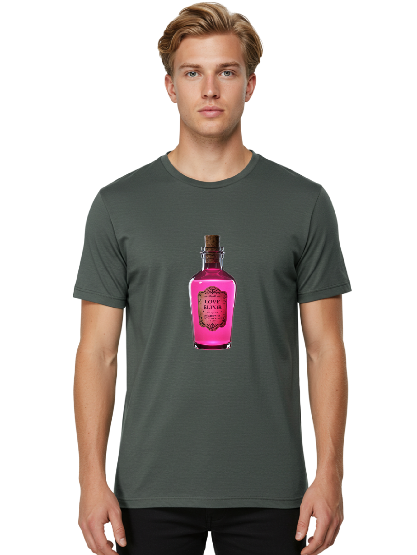 Love-Elixir-Bottle Men'S Graphic Tee, 100% Cotton, Comfortable Casual Summer Wear, Machine Washable, Vintage Camera, Old Camera, Antique Camera, Black Camera, Classic Photography, Photography Equipment, Nostalgic Device, Film Camera, Baf891 28