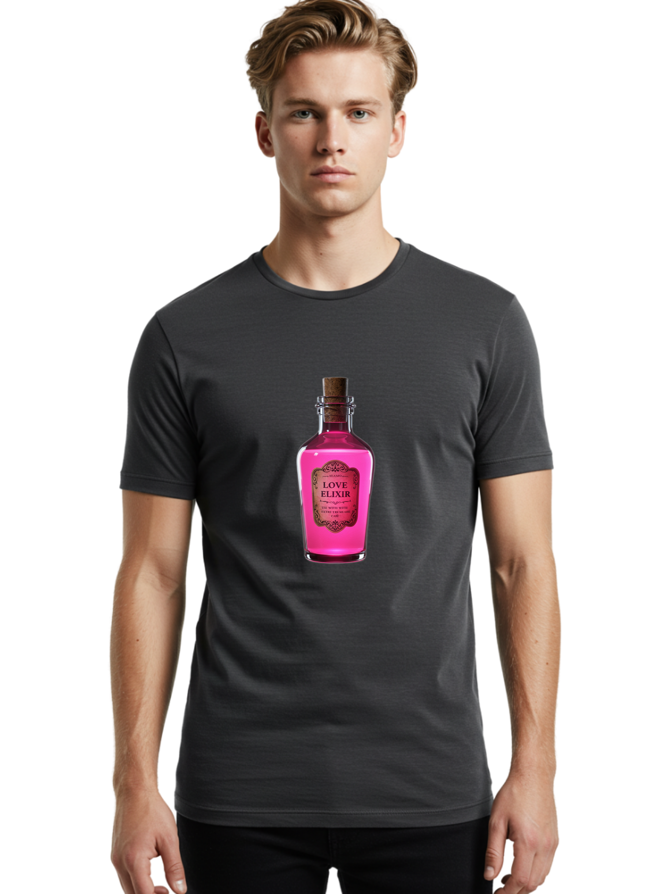 Love-Elixir-Bottle Men'S Graphic Tee, 100% Cotton, Comfortable Casual Summer Wear, Machine Washable, Vintage Camera, Old Camera, Antique Camera, Black Camera, Classic Photography, Photography Equipment, Nostalgic Device, Film Camera, Baf891 20