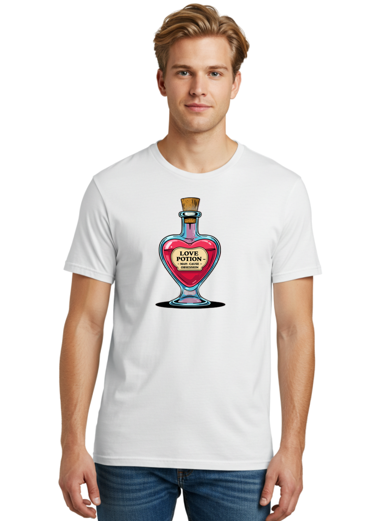 Love-Potion-Bottle Men'S Graphic Tee, 100% Cotton, Comfortable Casual Summer Wear, Machine Washable, Vintage Camera, Old Camera, Antique Camera, Black Camera, Classic Photography, Photography Equipment, Nostalgic Device, Film Camera, Baf903 25