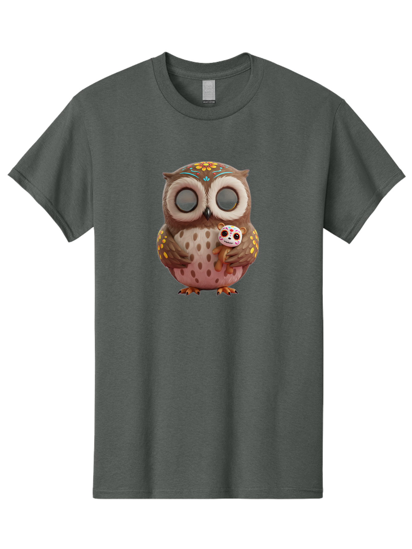 Owl-With-Sugar-Skull-Teddy-Bear Men'S Graphic Tee, 100% Cotton, Comfortable Casual Summer Wear, Machine Washable, Vintage Camera, Old Camera, Antique Camera, Black Camera, Classic Photography, Photography Equipment, Nostalgic Device, Baf935 14