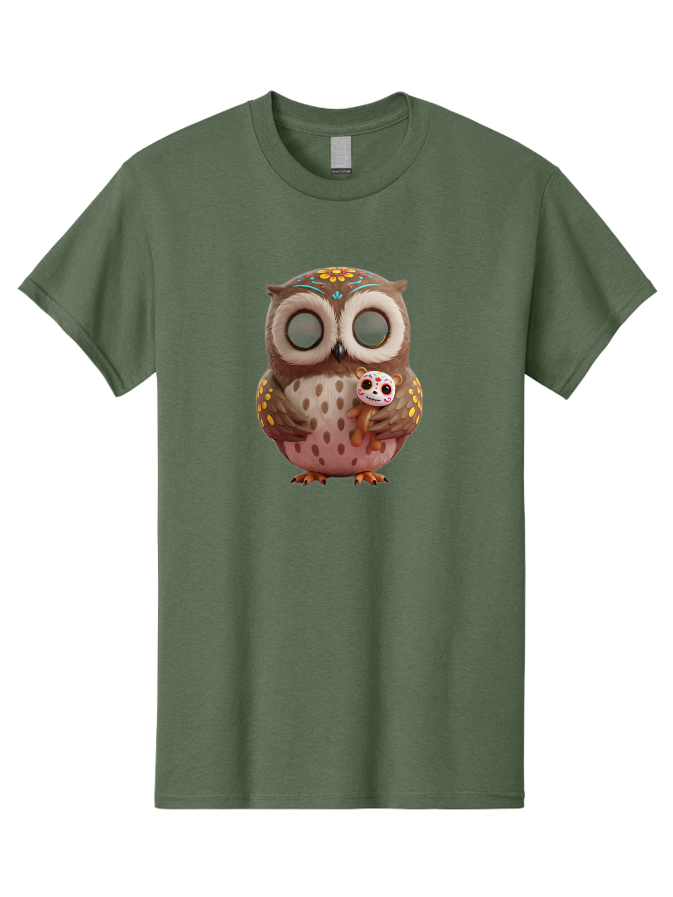 Owl-With-Sugar-Skull-Teddy-Bear Men'S Graphic Tee, 100% Cotton, Comfortable Casual Summer Wear, Machine Washable, Vintage Camera, Old Camera, Antique Camera, Black Camera, Classic Photography, Photography Equipment, Nostalgic Device, Baf935 4