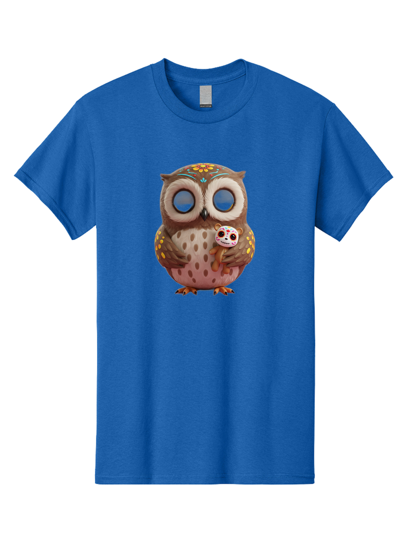 Owl-With-Sugar-Skull-Teddy-Bear Men'S Graphic Tee, 100% Cotton, Comfortable Casual Summer Wear, Machine Washable, Vintage Camera, Old Camera, Antique Camera, Black Camera, Classic Photography, Photography Equipment, Nostalgic Device, Baf935 8