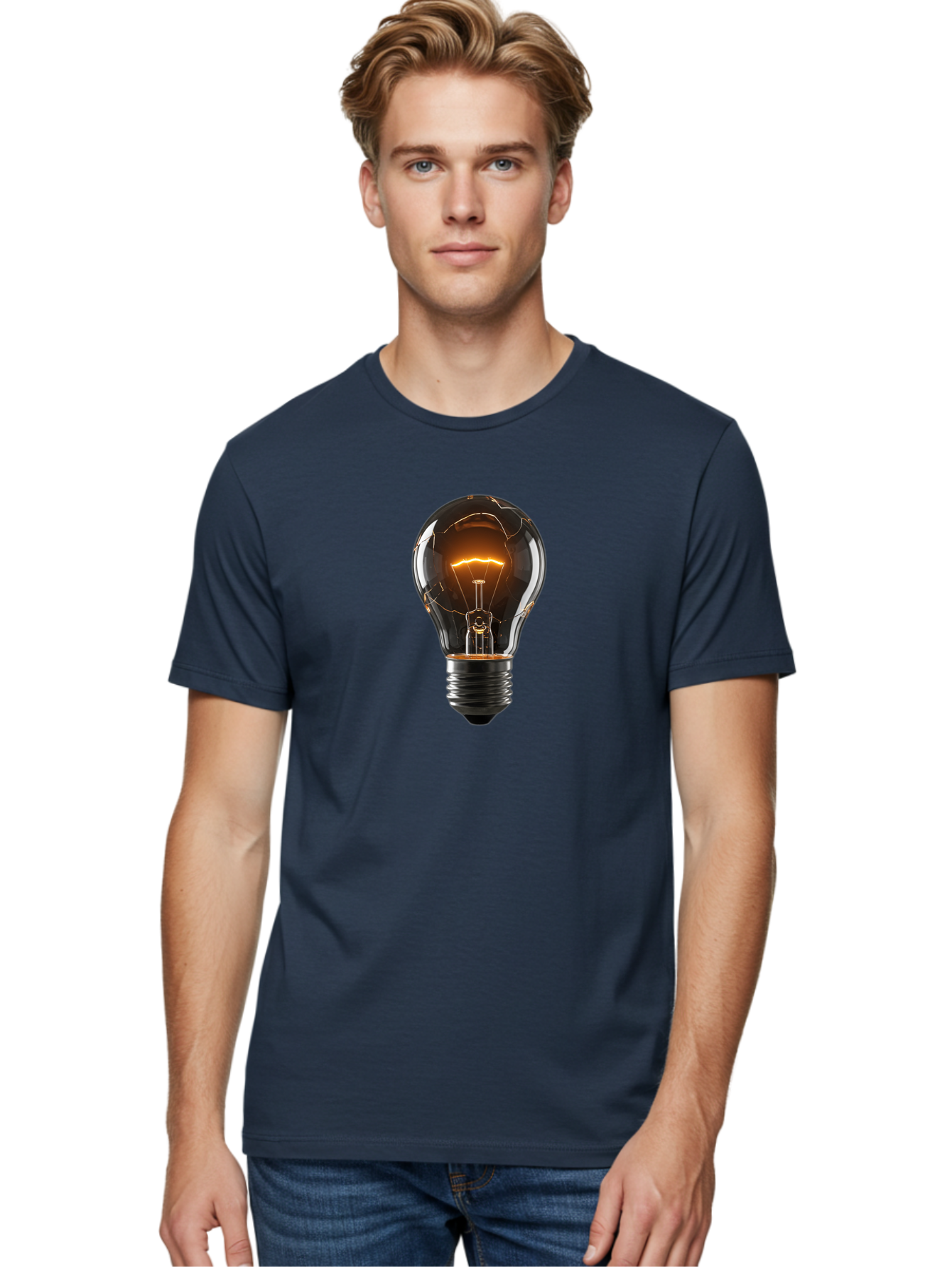 Shattered-Light-Bulb Men'S Graphic Tee, 100% Cotton, Comfortable Casual Summer Wear, Machine Washable, Vintage Camera, Old Camera, Antique Camera, Black Camera, Classic Photography, Photography Equipment, Nostalgic Device, Film Camera, Bag011 27