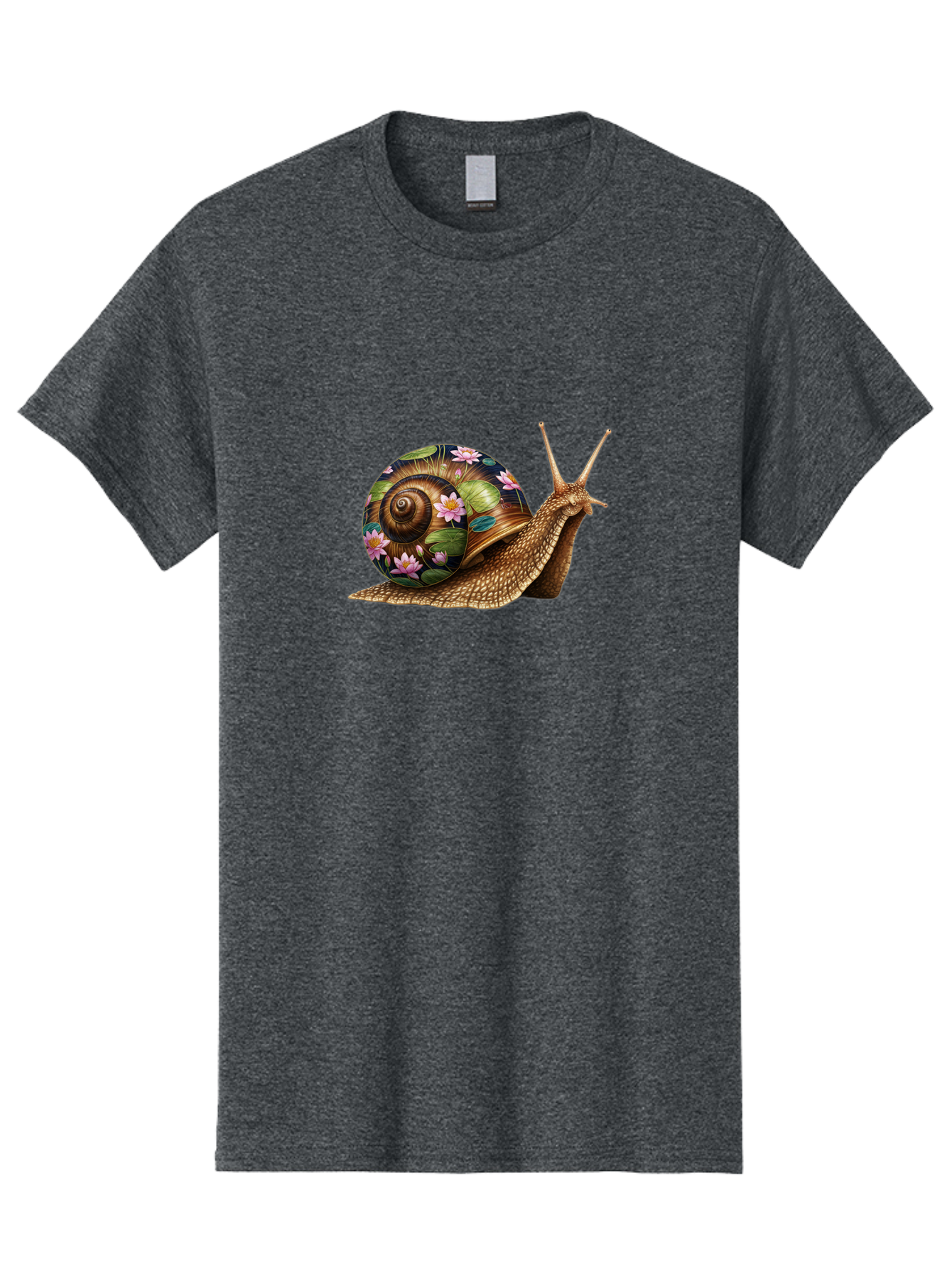 Snail-With-Flowers-1 Men'S Graphic Tee, 100% Cotton, Comfortable Casual Summer Wear, Machine Washable, Vintage Camera, Old Camera, Antique Camera, Black Camera, Classic Photography, Photography Equipment, Nostalgic Device, Film Camera, Bag020 13