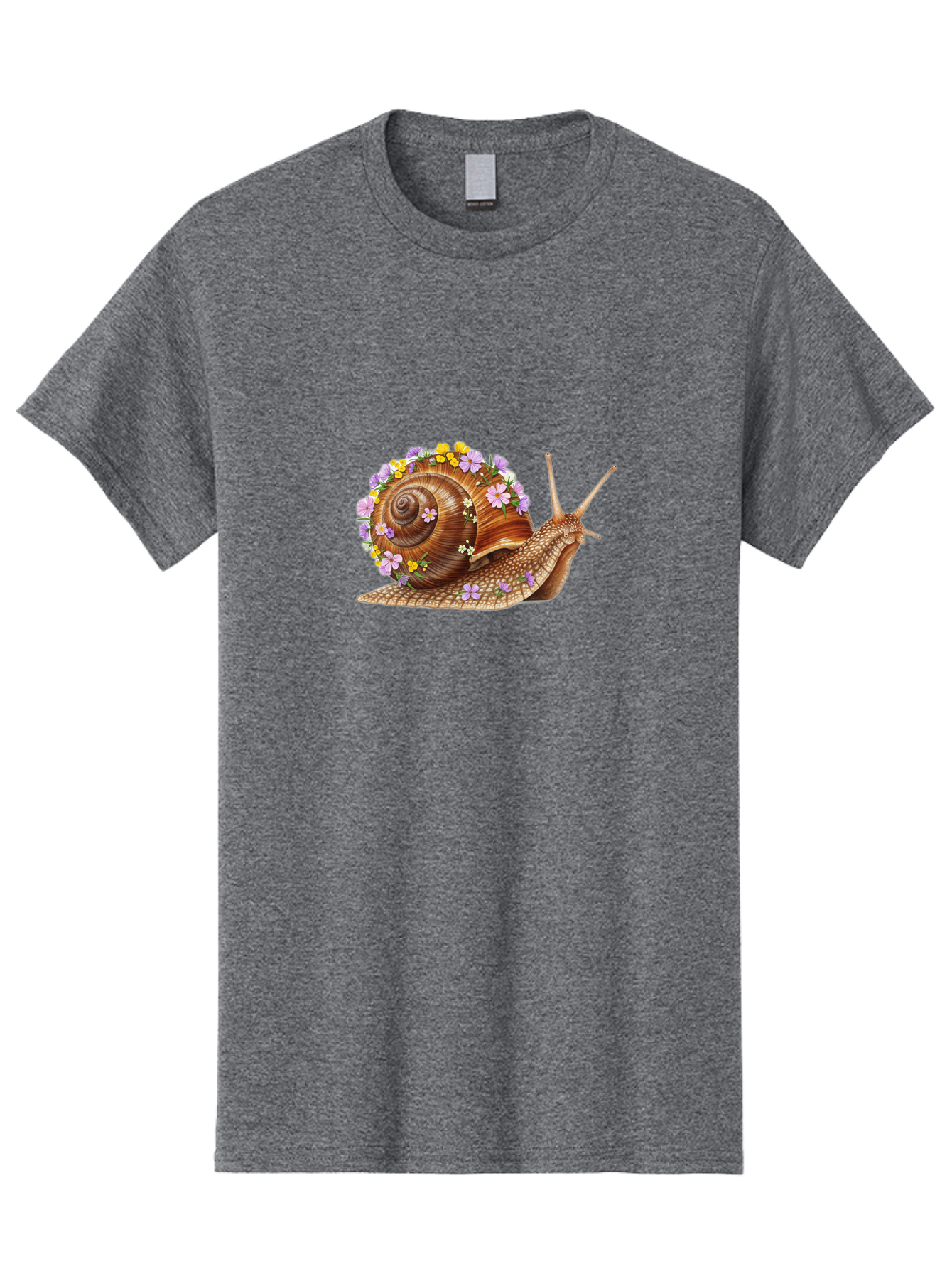 Snail-With-Flowers-2 Men'S Graphic Tee, 100% Cotton, Comfortable Casual Summer Wear, Machine Washable, Vintage Camera, Old Camera, Antique Camera, Black Camera, Classic Photography, Photography Equipment, Nostalgic Device, Film Camera, Bag021 10