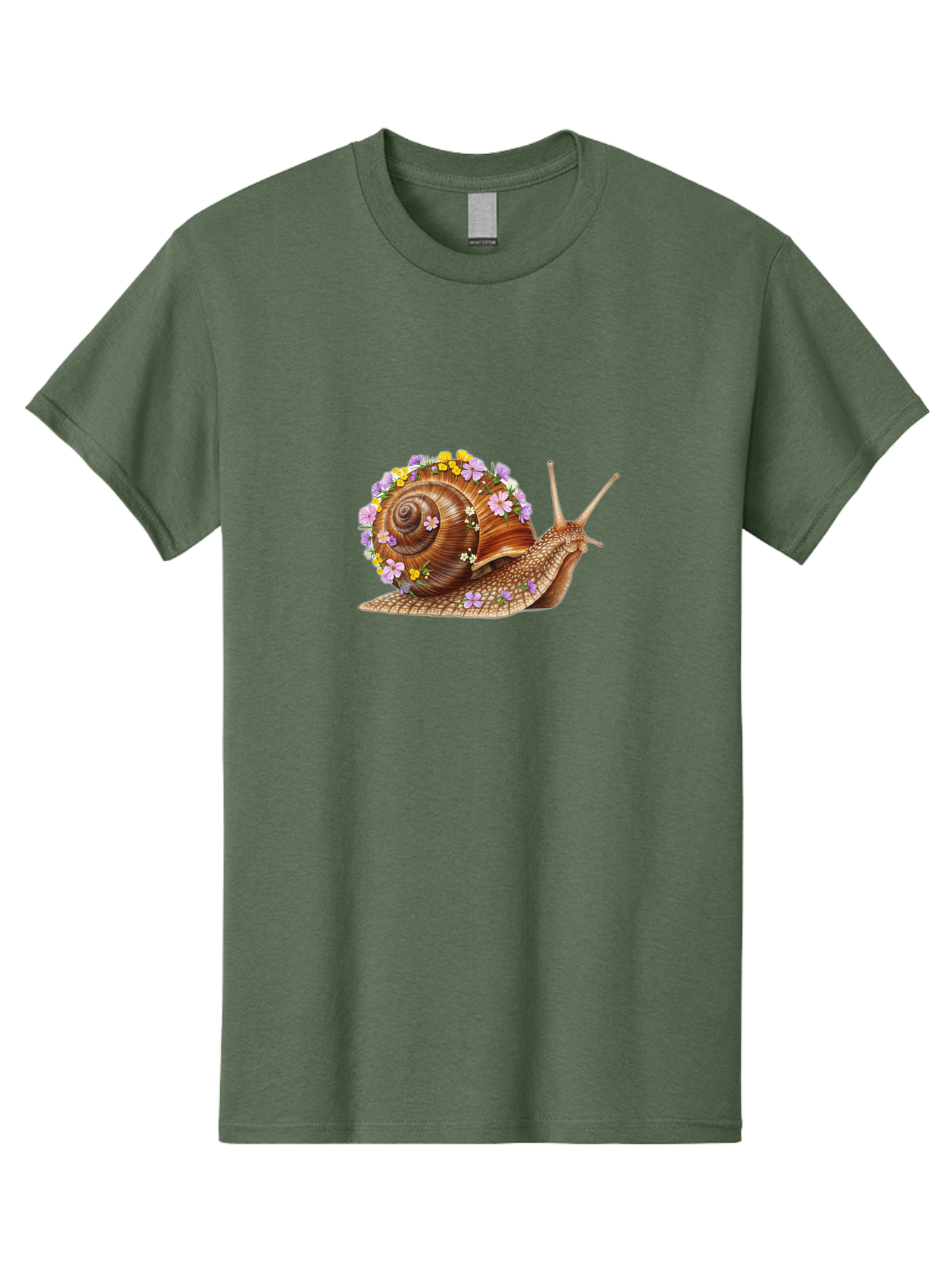 Snail-With-Flowers-2 Men'S Graphic Tee, 100% Cotton, Comfortable Casual Summer Wear, Machine Washable, Vintage Camera, Old Camera, Antique Camera, Black Camera, Classic Photography, Photography Equipment, Nostalgic Device, Film Camera, Bag021 3