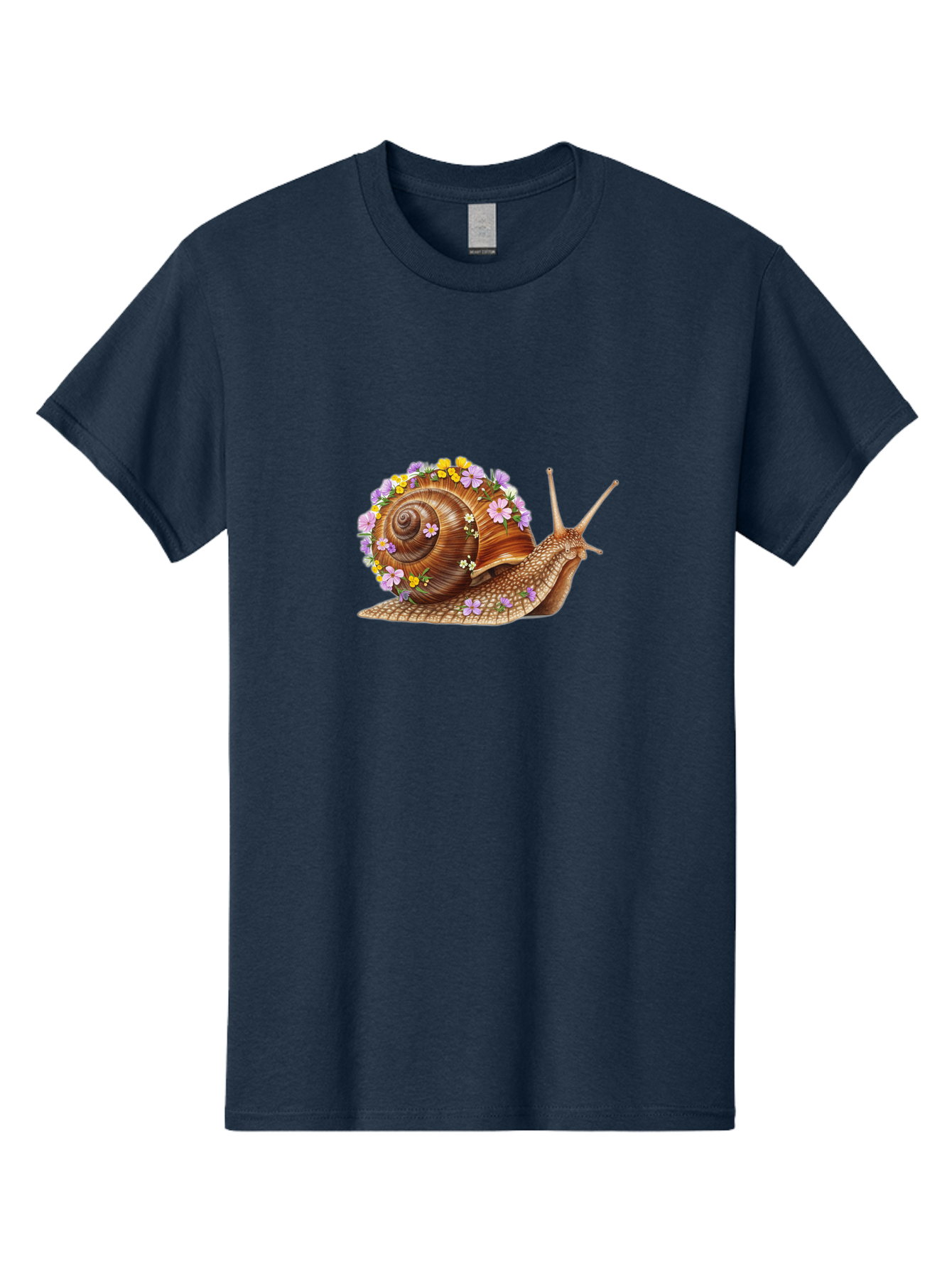 Snail-With-Flowers-2 Men'S Graphic Tee, 100% Cotton, Comfortable Casual Summer Wear, Machine Washable, Vintage Camera, Old Camera, Antique Camera, Black Camera, Classic Photography, Photography Equipment, Nostalgic Device, Film Camera, Bag021 14