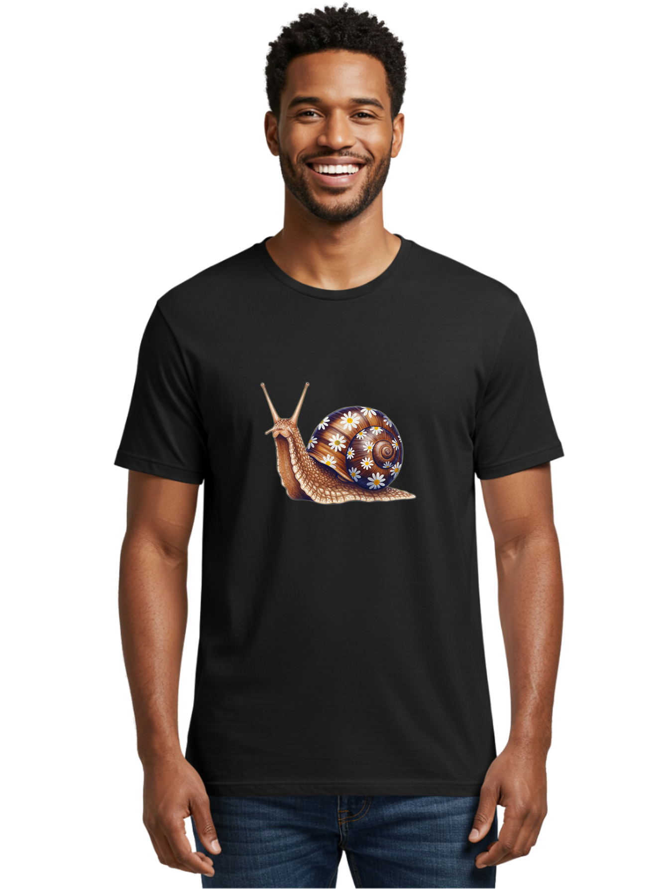 Snail-With-Flowers Men'S Graphic Tee, 100% Cotton, Comfortable Casual Summer Wear, Machine Washable, Vintage Camera, Old Camera, Antique Camera, Black Camera, Classic Photography, Photography Equipment, Nostalgic Device, Film Camera, Bag022 17