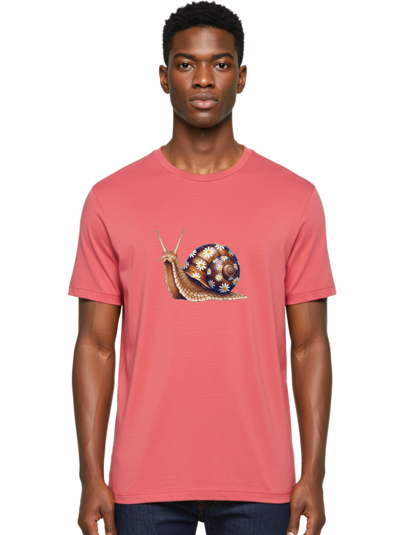 Snail-With-Flowers Men'S Graphic Tee, 100% Cotton, Comfortable Casual Summer Wear, Machine Washable, Vintage Camera, Old Camera, Antique Camera, Black Camera, Classic Photography, Photography Equipment, Nostalgic Device, Film Camera, Bag022 25