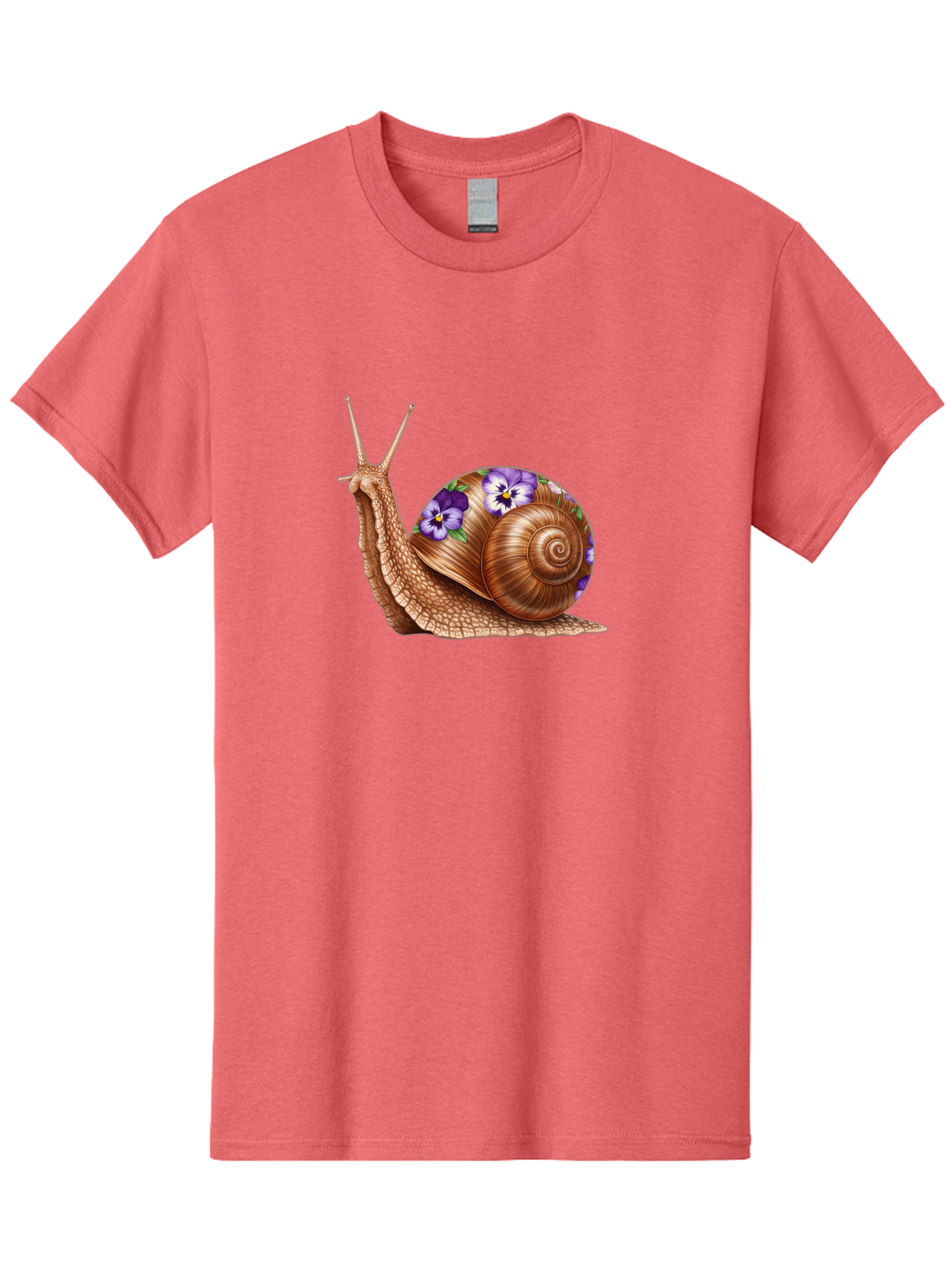 Snail-With-Purple-Flowers-1 Men'S Graphic Tee, 100% Cotton, Comfortable Casual Summer Wear, Machine Washable, Vintage Camera, Old Camera, Antique Camera, Black Camera, Classic Photography, Photography Equipment, Nostalgic Device, Film Camera, Bag025 6