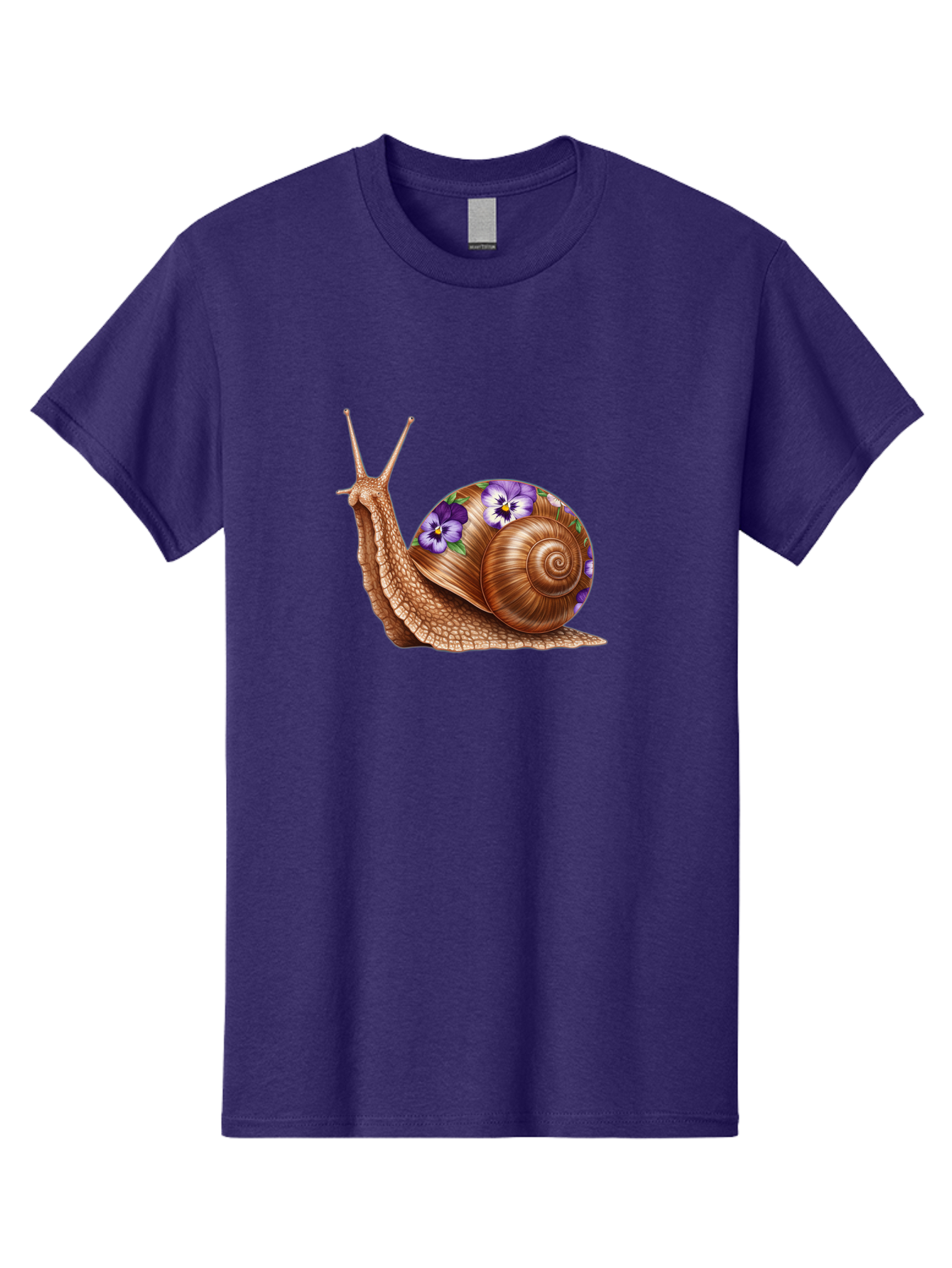 Snail-With-Purple-Flowers-1 Men'S Graphic Tee, 100% Cotton, Comfortable Casual Summer Wear, Machine Washable, Vintage Camera, Old Camera, Antique Camera, Black Camera, Classic Photography, Photography Equipment, Nostalgic Device, Film Camera, Bag025 7