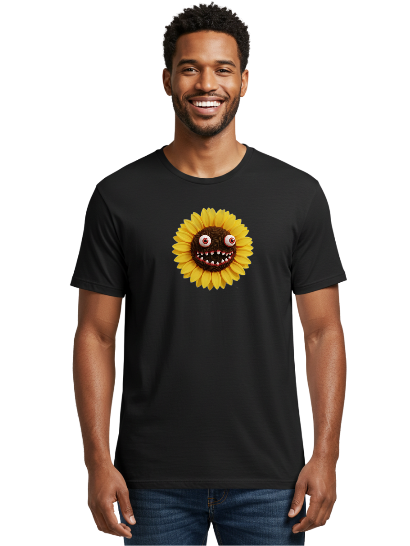 Sunflower-Monster Men'S Graphic Tee, 100% Cotton, Comfortable Casual Summer Wear, Machine Washable, Vintage Camera, Old Camera, Antique Camera, Black Camera, Classic Photography, Photography Equipment, Nostalgic Device, Film Camera, Camera Art Bag039 23