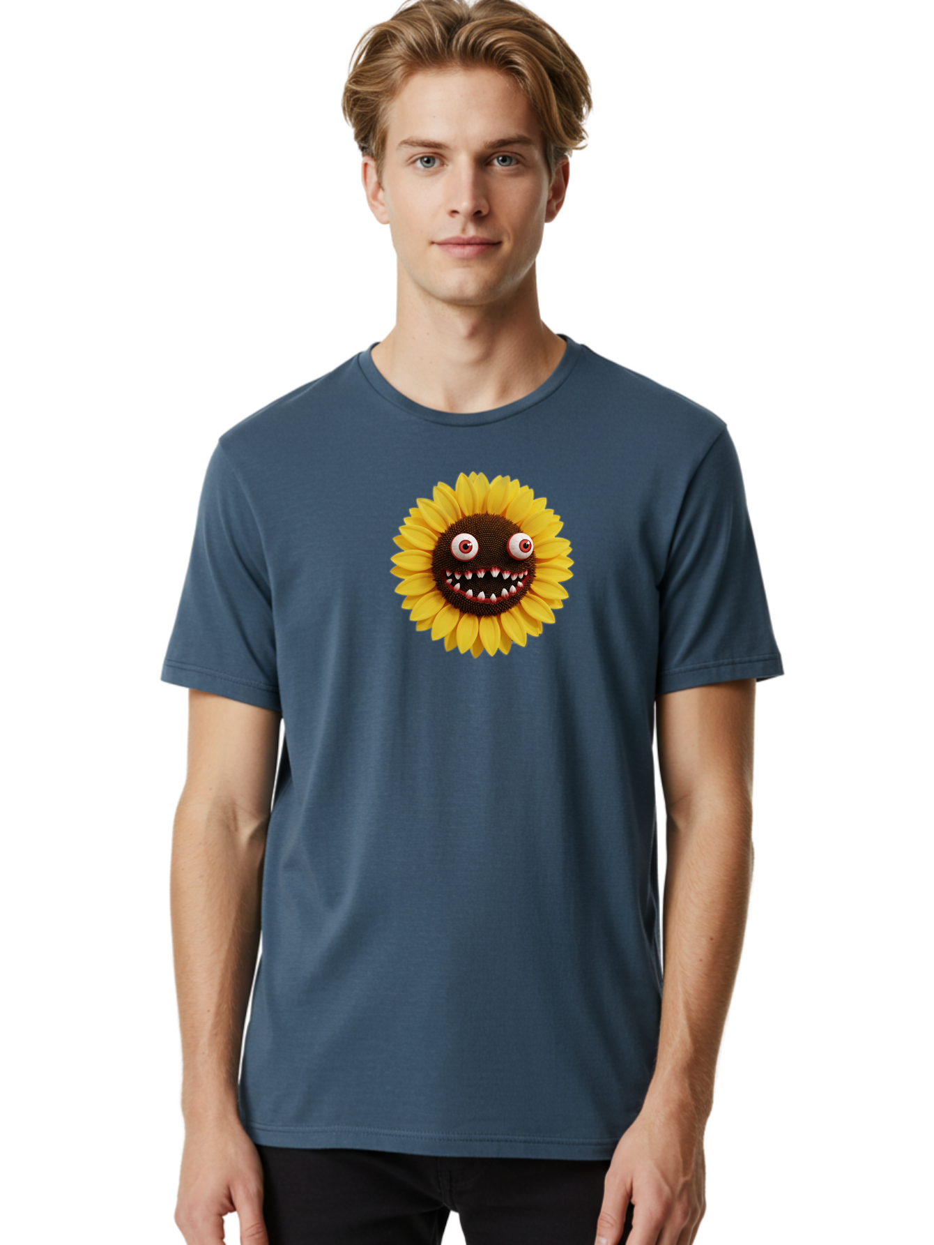 Sunflower-Monster Men'S Graphic Tee, 100% Cotton, Comfortable Casual Summer Wear, Machine Washable, Vintage Camera, Old Camera, Antique Camera, Black Camera, Classic Photography, Photography Equipment, Nostalgic Device, Film Camera, Camera Art Bag039 25