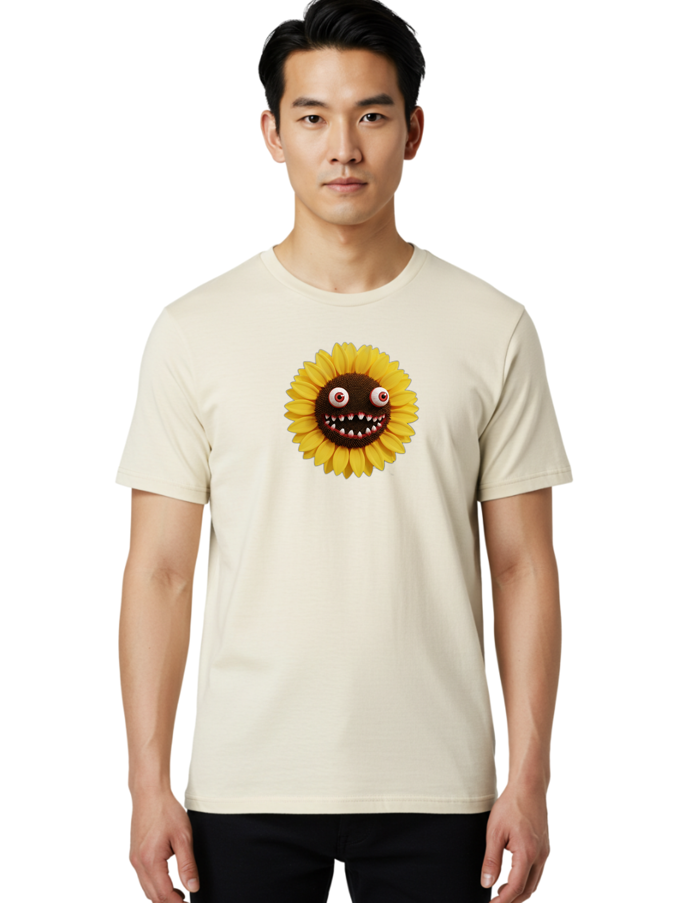 Sunflower-Monster Men'S Graphic Tee, 100% Cotton, Comfortable Casual Summer Wear, Machine Washable, Vintage Camera, Old Camera, Antique Camera, Black Camera, Classic Photography, Photography Equipment, Nostalgic Device, Film Camera, Camera Art Bag039 19