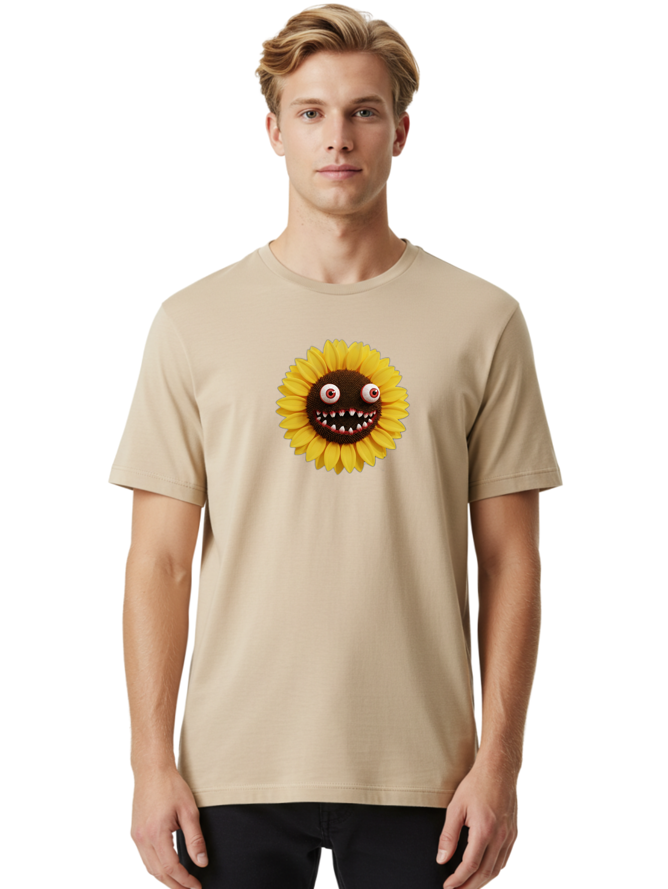 Sunflower-Monster Men'S Graphic Tee, 100% Cotton, Comfortable Casual Summer Wear, Machine Washable, Vintage Camera, Old Camera, Antique Camera, Black Camera, Classic Photography, Photography Equipment, Nostalgic Device, Film Camera, Camera Art Bag039 27