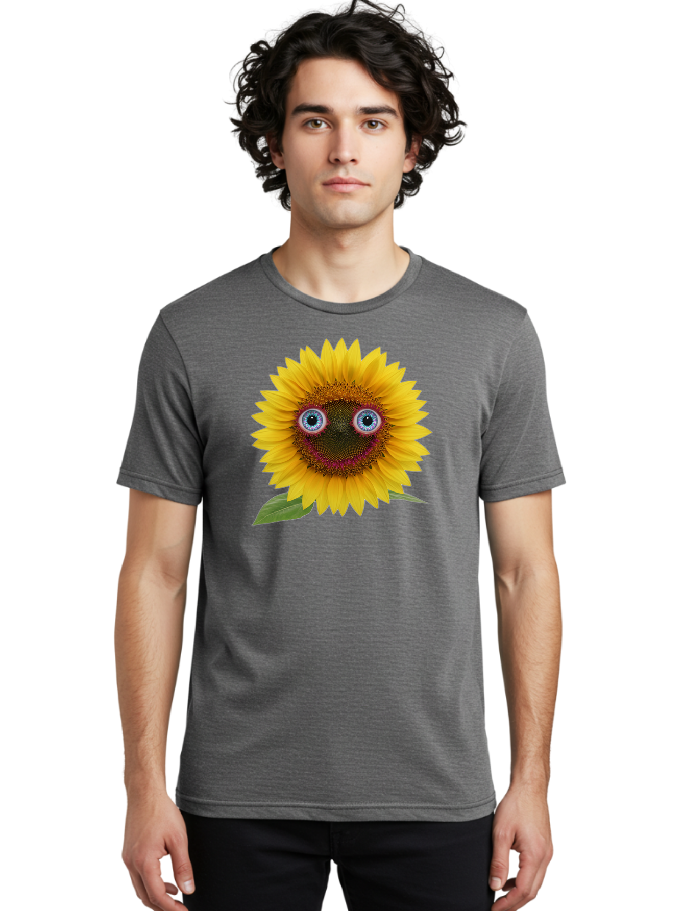 Sunflower-Smiley Men'S Graphic Tee, 100% Cotton, Comfortable Casual Summer Wear, Machine Washable, Vintage Camera, Old Camera, Antique Camera, Black Camera, Classic Photography, Photography Equipment, Nostalgic Device, Film Camera, Camera Art Bag040 28