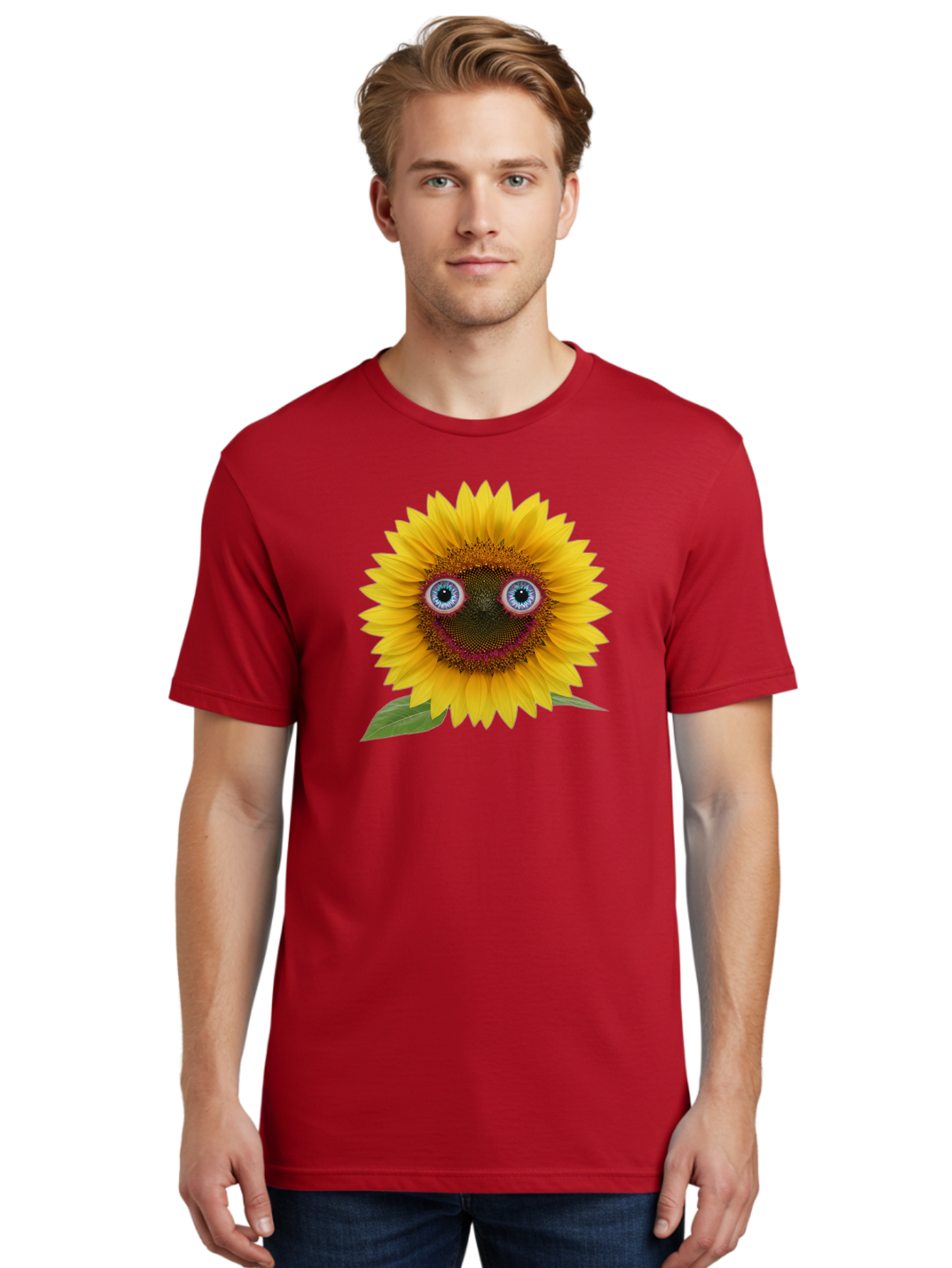 Sunflower-Smiley Men'S Graphic Tee, 100% Cotton, Comfortable Casual Summer Wear, Machine Washable, Vintage Camera, Old Camera, Antique Camera, Black Camera, Classic Photography, Photography Equipment, Nostalgic Device, Film Camera, Camera Art Bag040 29