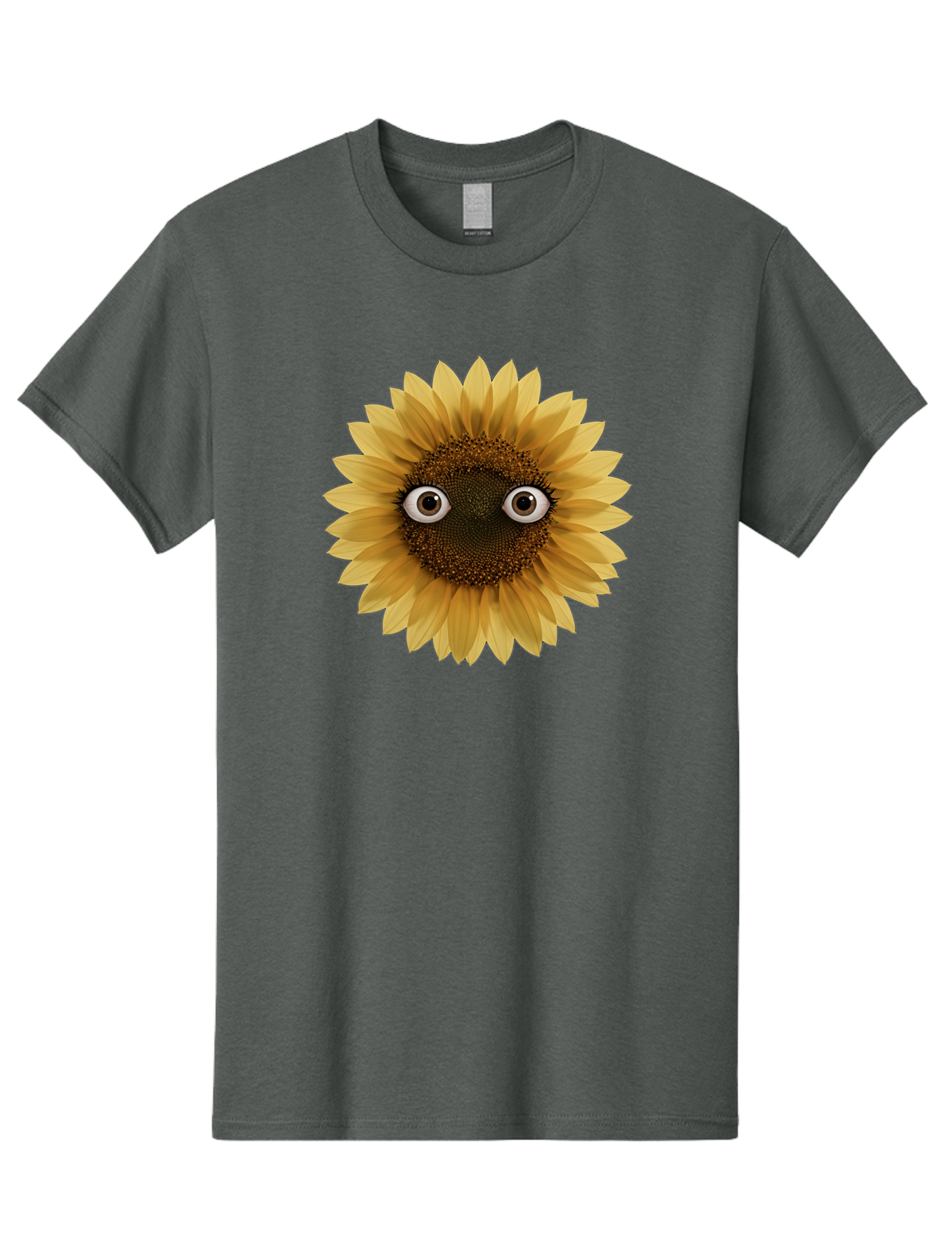 Sunflower-With-Eyes-1 Men'S Graphic Tee, 100% Cotton, Comfortable Casual Summer Wear, Machine Washable, Vintage Camera, Old Camera, Antique Camera, Black Camera, Classic Photography, Photography Equipment, Nostalgic Device, Film Camera, Bag041 11