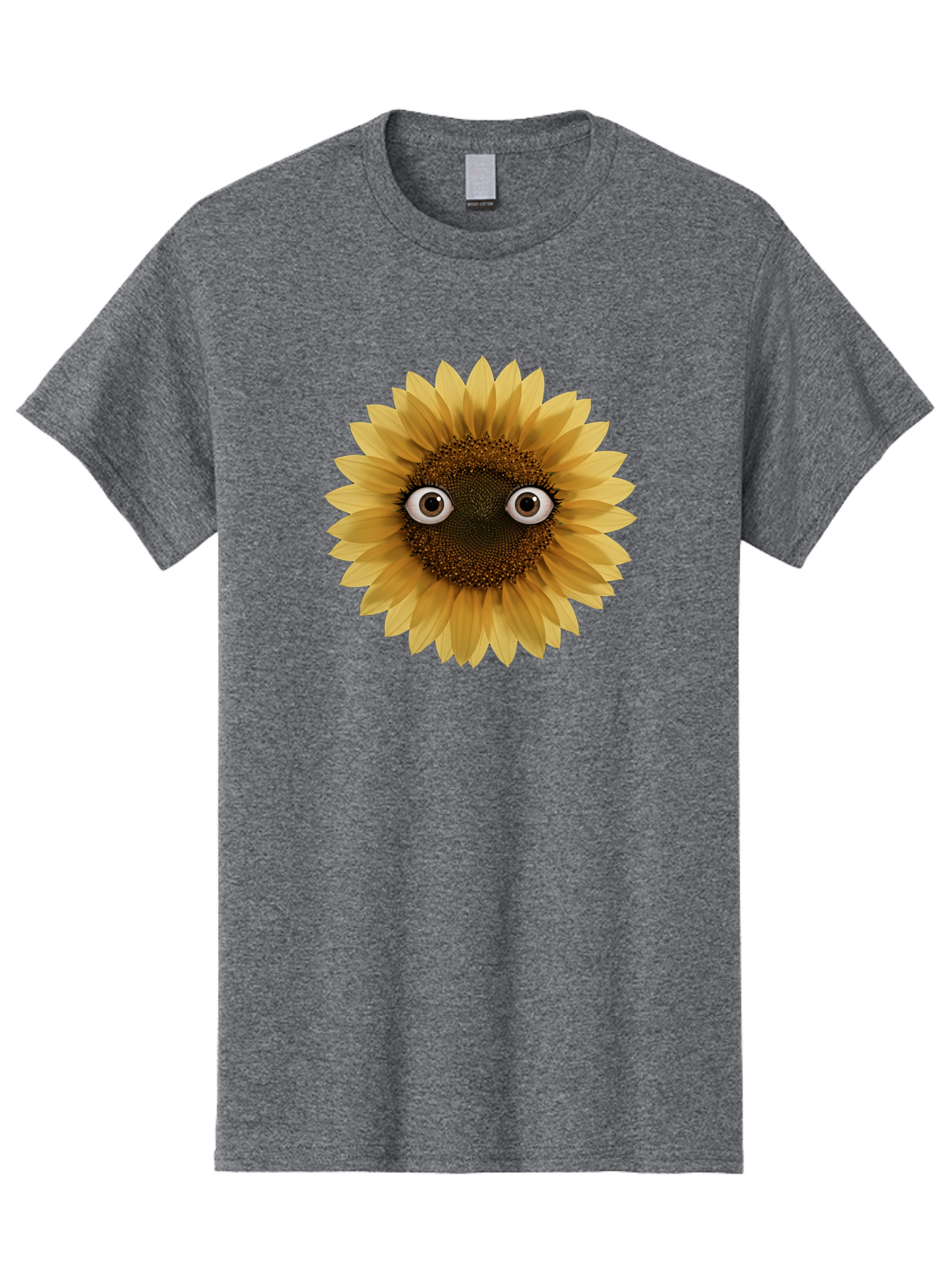 Sunflower-With-Eyes-1 Men'S Graphic Tee, 100% Cotton, Comfortable Casual Summer Wear, Machine Washable, Vintage Camera, Old Camera, Antique Camera, Black Camera, Classic Photography, Photography Equipment, Nostalgic Device, Film Camera, Bag041 5