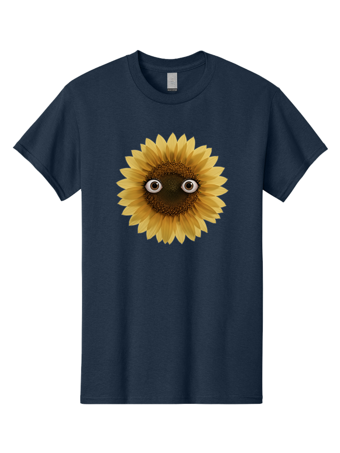Sunflower-With-Eyes-1 Men'S Graphic Tee, 100% Cotton, Comfortable Casual Summer Wear, Machine Washable, Vintage Camera, Old Camera, Antique Camera, Black Camera, Classic Photography, Photography Equipment, Nostalgic Device, Film Camera, Bag041 3