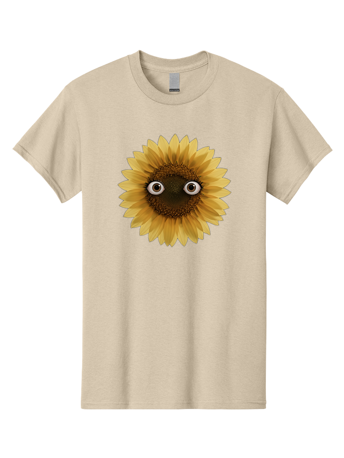 Sunflower-With-Eyes-1 Men'S Graphic Tee, 100% Cotton, Comfortable Casual Summer Wear, Machine Washable, Vintage Camera, Old Camera, Antique Camera, Black Camera, Classic Photography, Photography Equipment, Nostalgic Device, Film Camera, Bag041 2