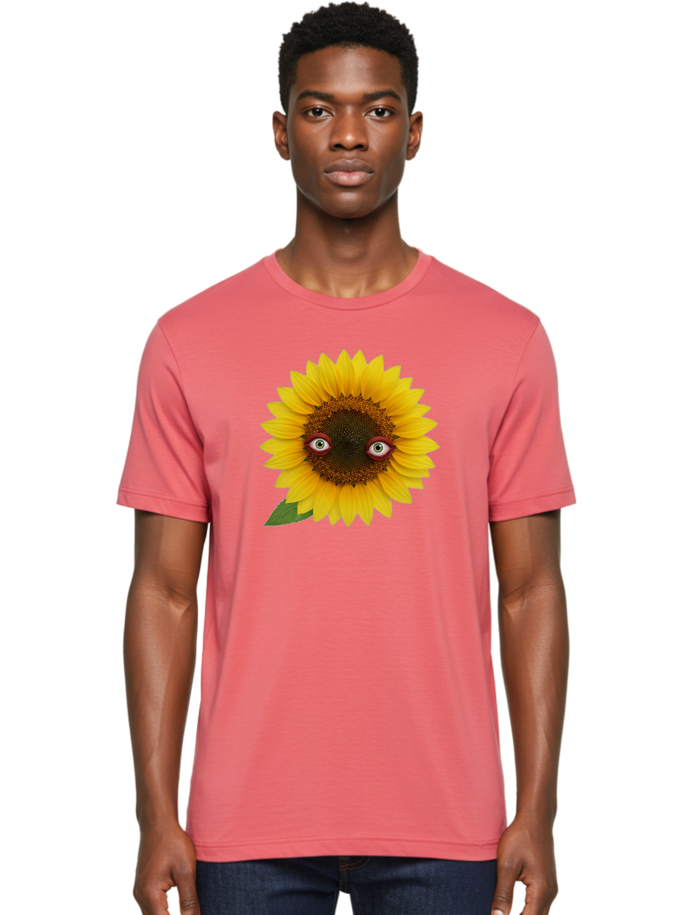 Sunflower-With-Eyes-3 Men'S Graphic Tee, 100% Cotton, Comfortable Casual Summer Wear, Machine Washable, Vintage Camera, Old Camera, Antique Camera, Black Camera, Classic Photography, Photography Equipment, Nostalgic Device, Film Camera, Bag043 29