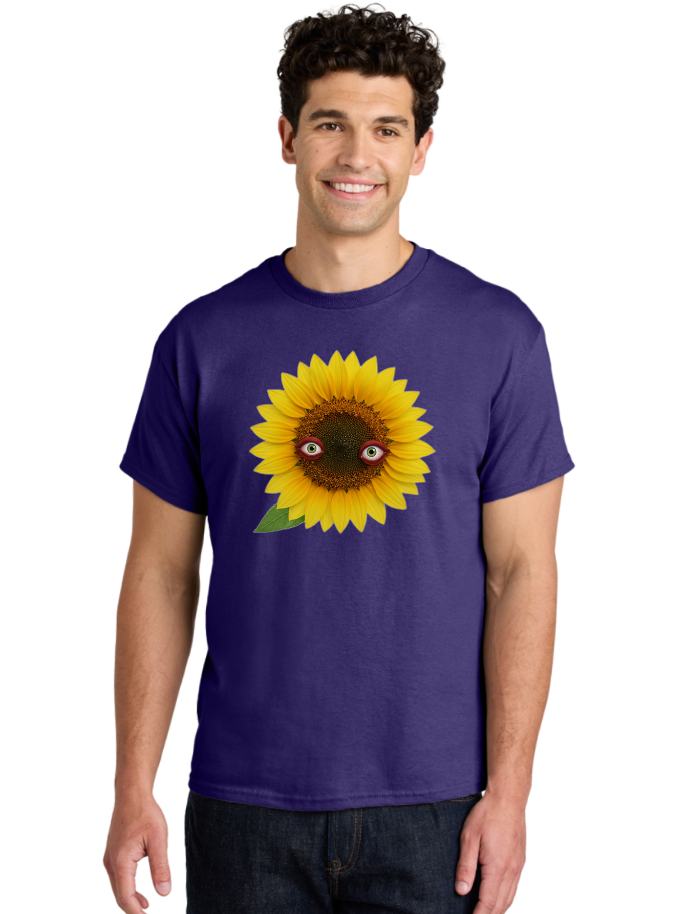 Sunflower-With-Eyes-3 Men'S Graphic Tee, 100% Cotton, Comfortable Casual Summer Wear, Machine Washable, Vintage Camera, Old Camera, Antique Camera, Black Camera, Classic Photography, Photography Equipment, Nostalgic Device, Film Camera, Bag043 18