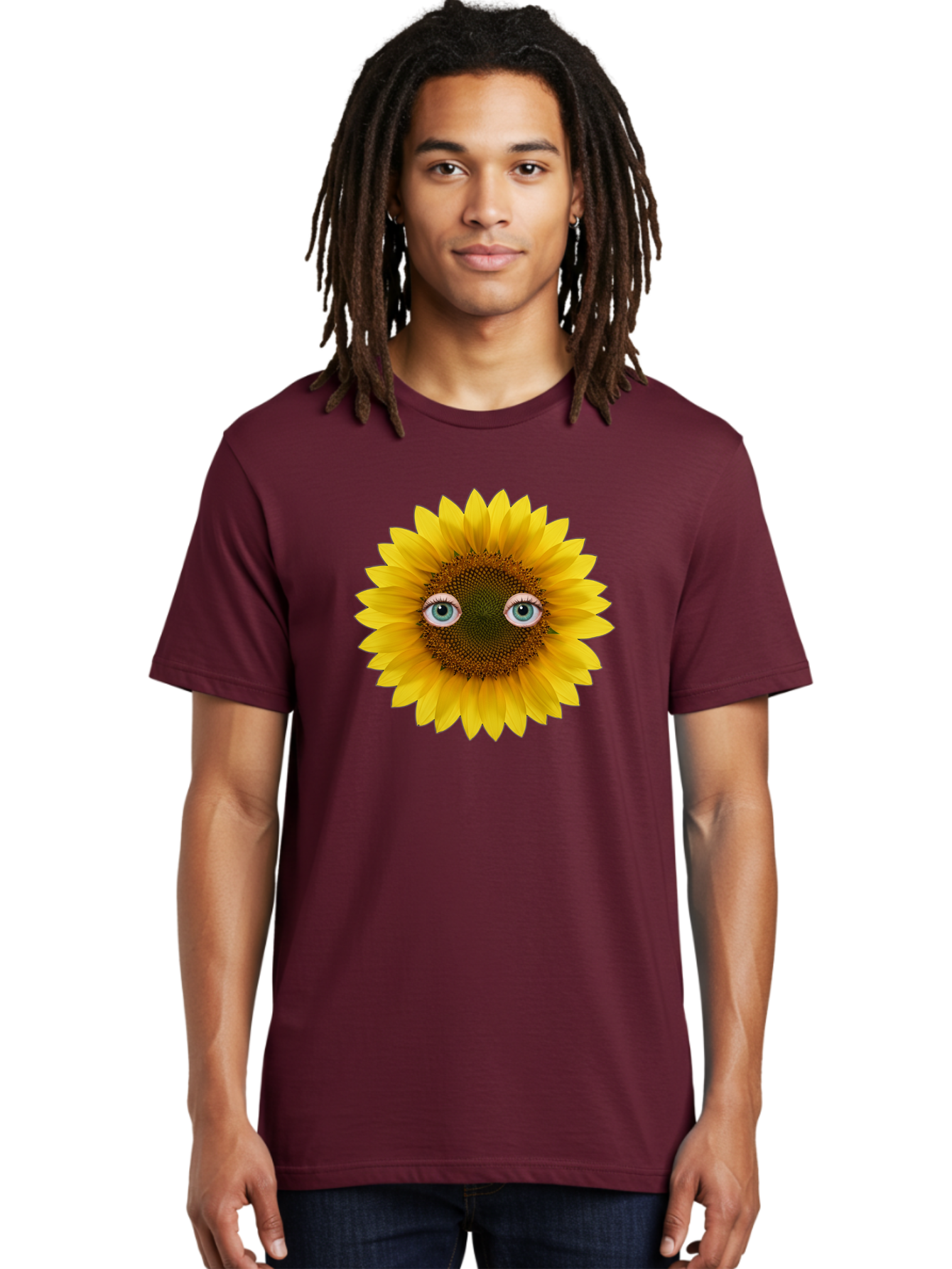 Sunflower-With-Eyes-4 Men'S Graphic Tee, 100% Cotton, Comfortable Casual Summer Wear, Machine Washable, Vintage Camera, Old Camera, Antique Camera, Black Camera, Classic Photography, Photography Equipment, Nostalgic Device, Film Camera, Bag044 21
