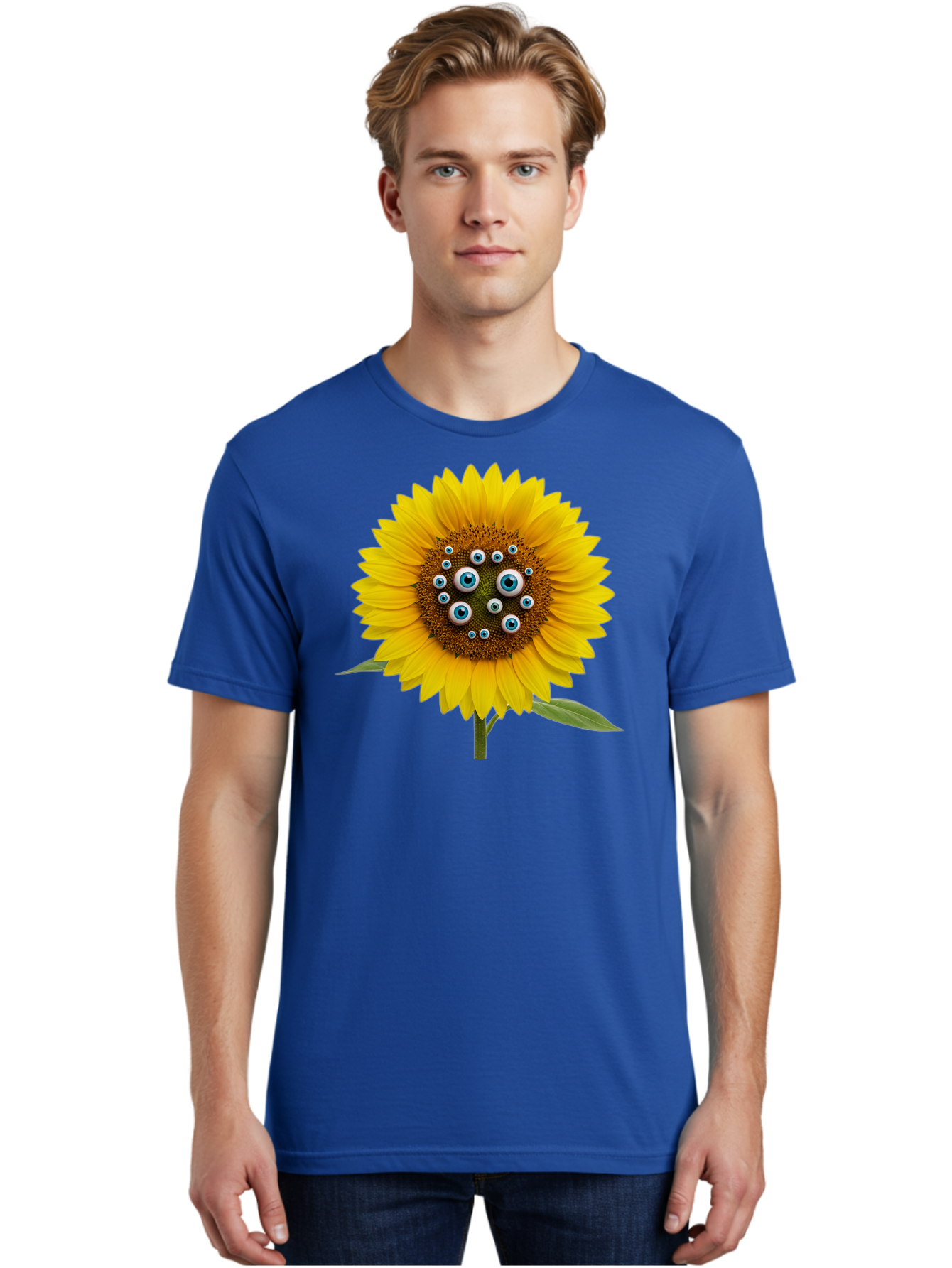Sunflower-With-Eyes-5 Men'S Graphic Tee, 100% Cotton, Comfortable Casual Summer Wear, Machine Washable, Vintage Camera, Old Camera, Antique Camera, Black Camera, Classic Photography, Photography Equipment, Nostalgic Device, Film Camera, Bag045 26