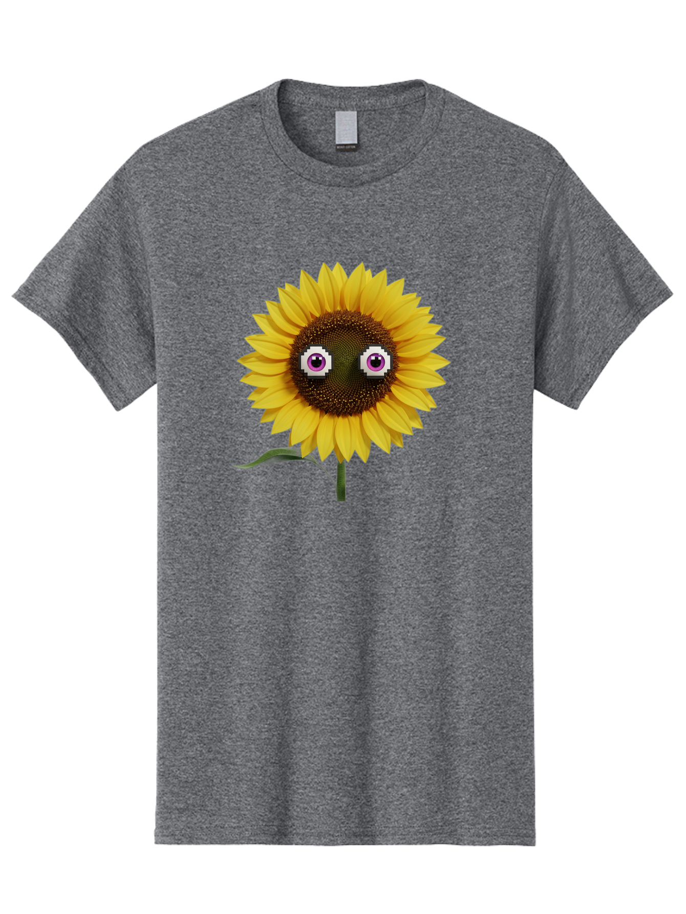 Sunflower-With-Eyes Men'S Graphic Tee, 100% Cotton, Comfortable Casual Summer Wear, Machine Washable, Vintage Camera, Old Camera, Antique Camera, Black Camera, Classic Photography, Photography Equipment, Nostalgic Device, Film Camera, Bag046 3
