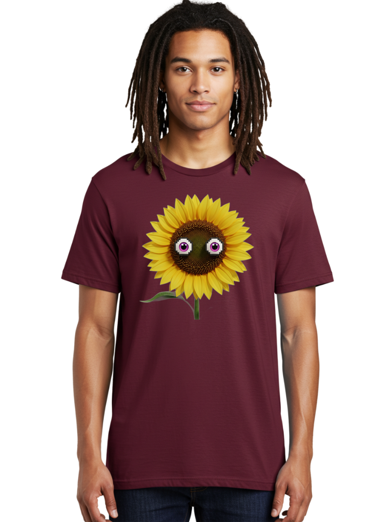 Sunflower-With-Eyes Men'S Graphic Tee, 100% Cotton, Comfortable Casual Summer Wear, Machine Washable, Vintage Camera, Old Camera, Antique Camera, Black Camera, Classic Photography, Photography Equipment, Nostalgic Device, Film Camera, Bag046 17