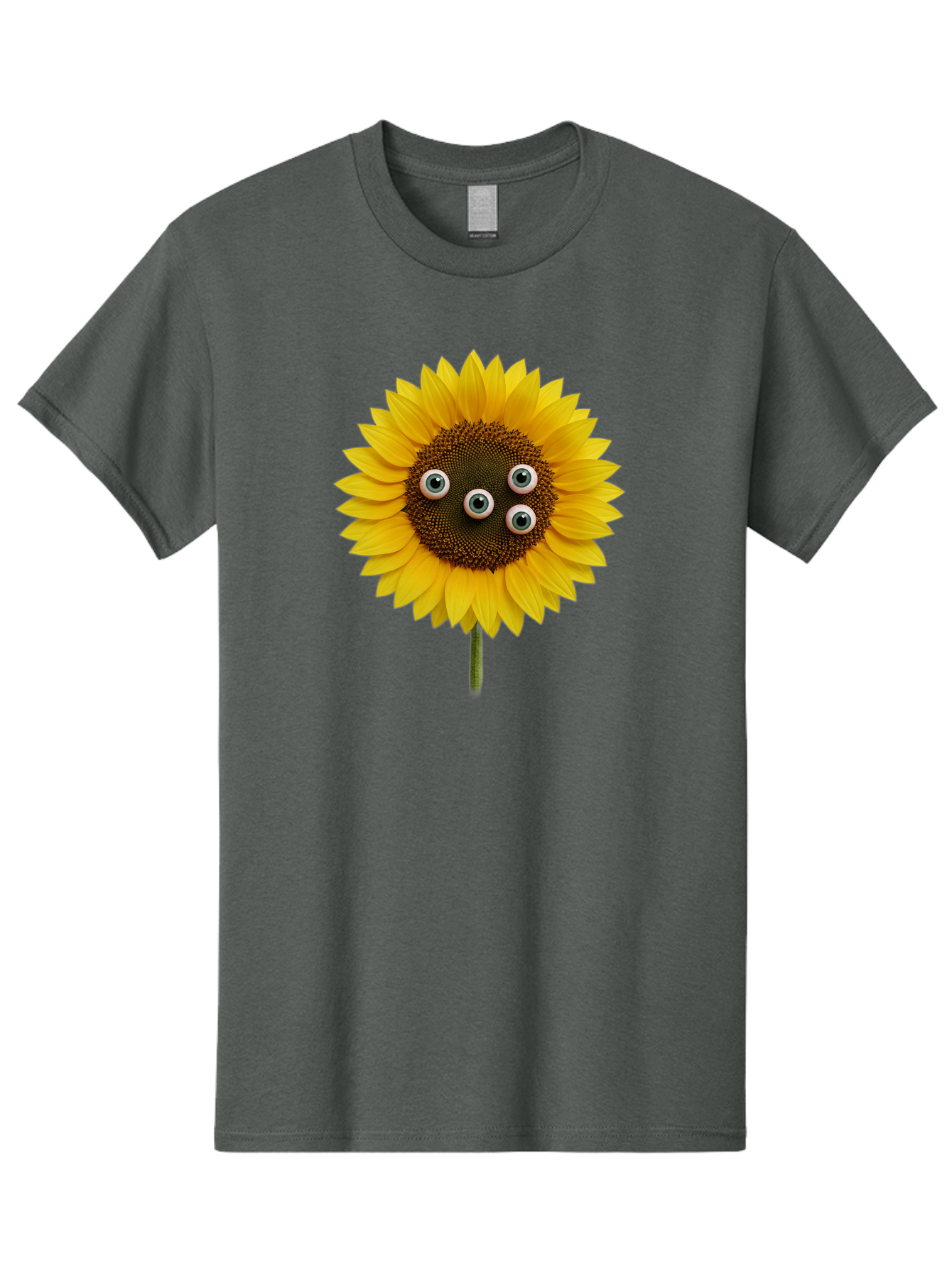 Sunflower-With-Googly-Eyes Men'S Graphic Tee, 100% Cotton, Comfortable Casual Summer Wear, Machine Washable, Vintage Camera, Old Camera, Antique Camera, Black Camera, Classic Photography, Photography Equipment, Nostalgic Device, Film Camera, Bag047 4