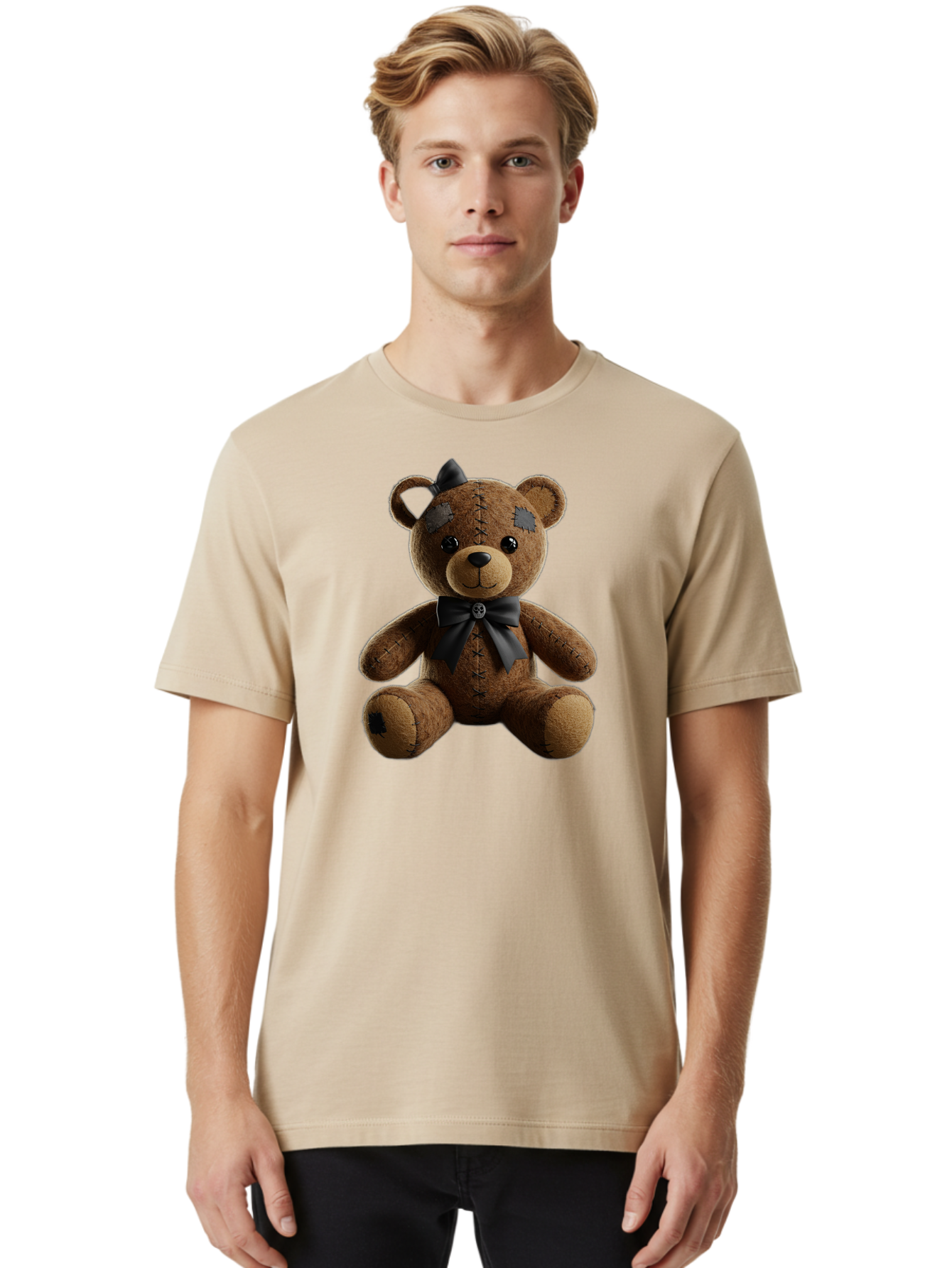 Torn-Teddy Men'S Graphic Tee, 100% Cotton, Comfortable Casual Summer Wear, Machine Washable, Vintage Camera, Old Camera, Antique Camera, Black Camera, Classic Photography, Photography Equipment, Nostalgic Device, Film Camera, Camera Art Bag067 28