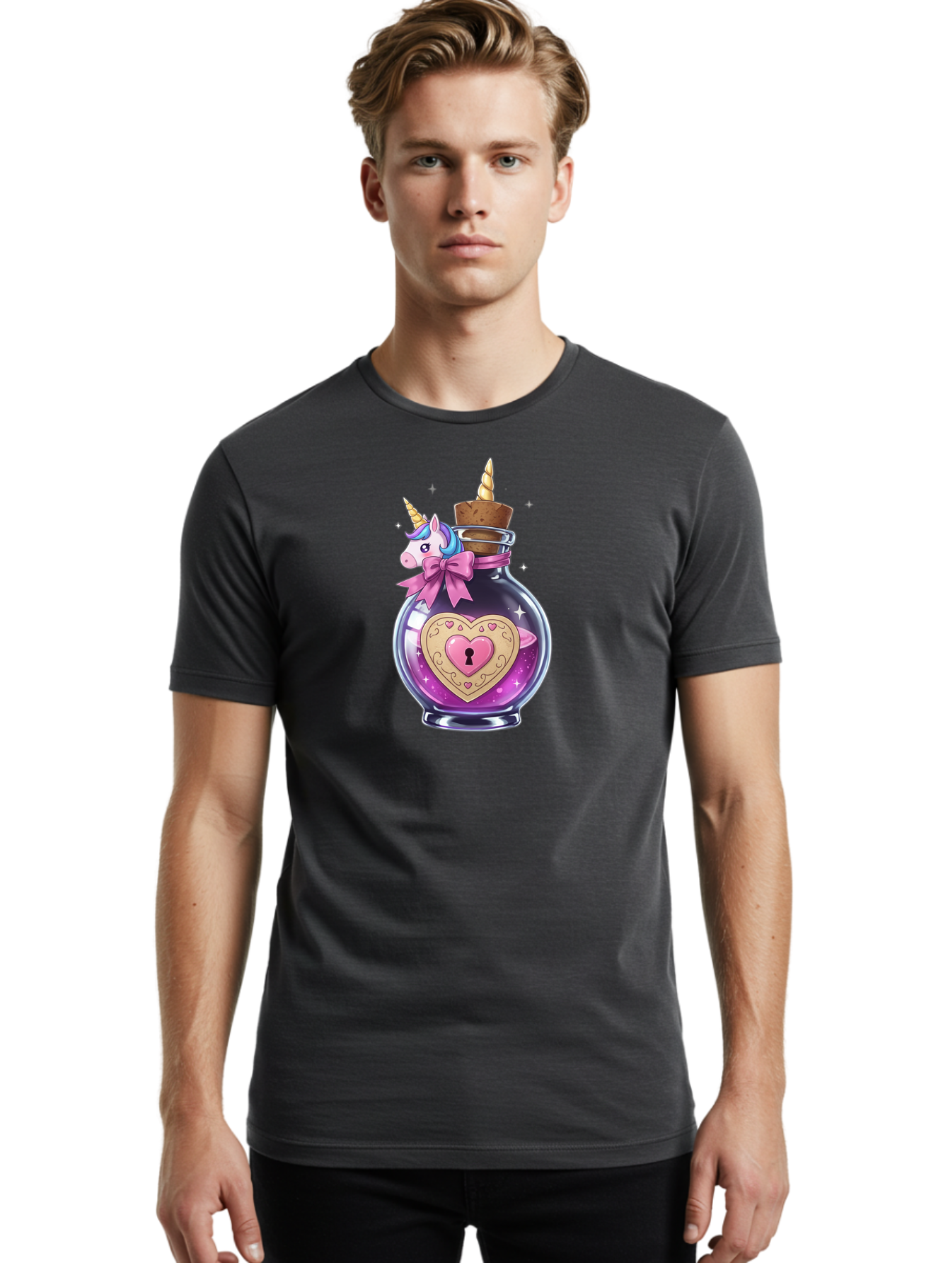 Unicorn-Potion-Bottle Men'S Graphic Tee, 100% Cotton, Comfortable Casual Summer Wear, Machine Washable, Vintage Camera, Old Camera, Antique Camera, Black Camera, Classic Photography, Photography Equipment, Nostalgic Device, Film Camera, Bag069 16
