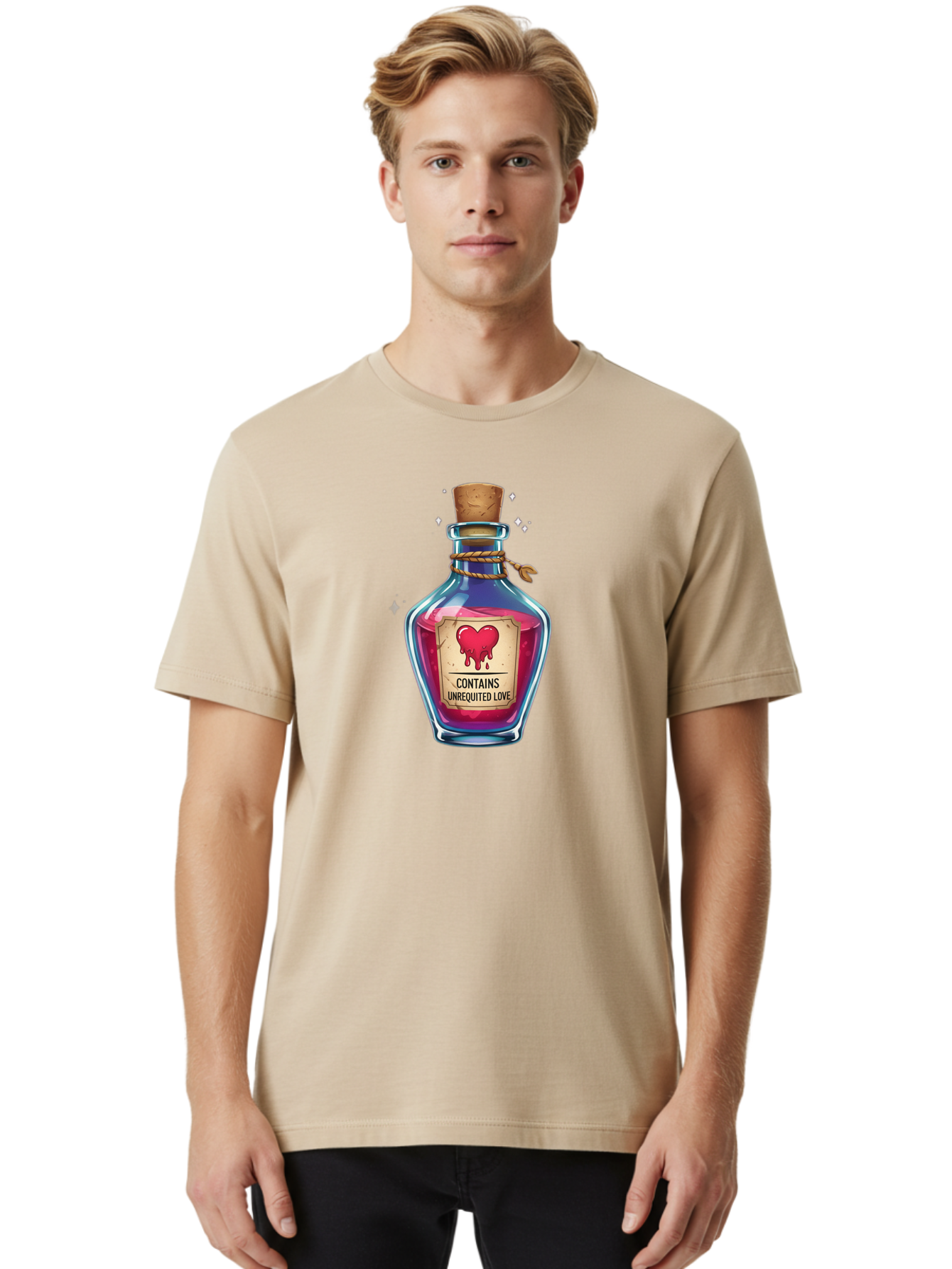 Unrequited-Love-Potion-Bottle Men'S Graphic Tee, 100% Cotton, Comfortable Casual Summer Wear, Machine Washable, Vintage Camera, Old Camera, Antique Camera, Black Camera, Classic Photography, Photography Equipment, Nostalgic Device, Bag070 19