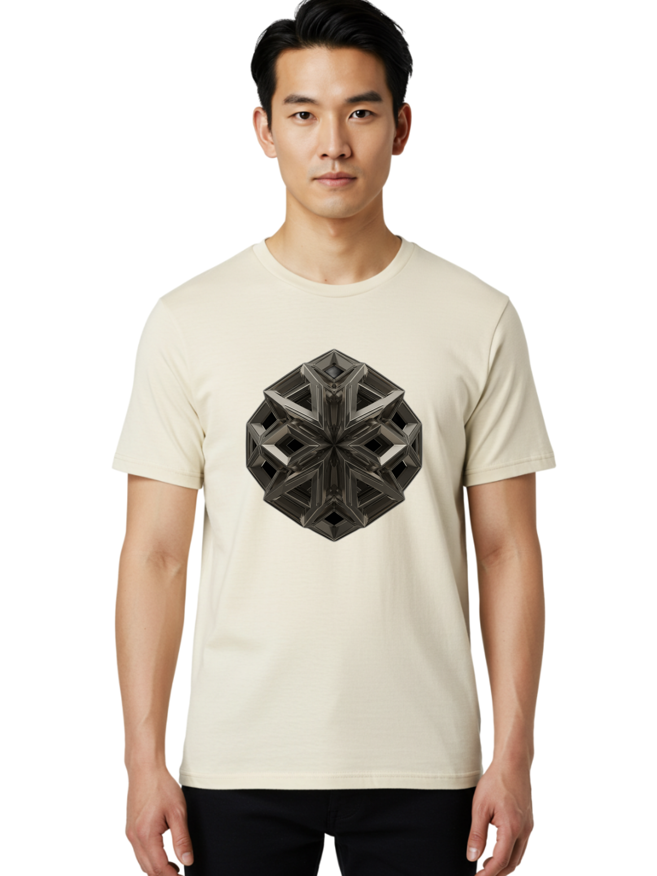 3D-Fractal-Star Men'S Graphic Tee, 100% Cotton, Comfortable Casual Summer Wear, Machine Washable, Vintage Camera, Old Camera, Antique Camera, Black Camera, Classic Photography, Photography Equipment, Nostalgic Device, Film Camera, Camera Art Bag105 30