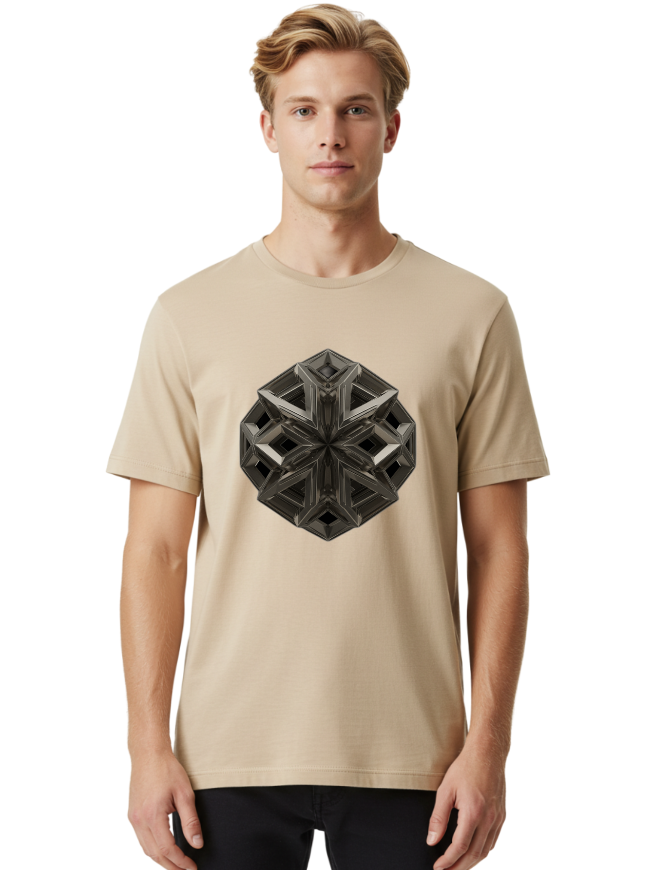 3D-Fractal-Star Men'S Graphic Tee, 100% Cotton, Comfortable Casual Summer Wear, Machine Washable, Vintage Camera, Old Camera, Antique Camera, Black Camera, Classic Photography, Photography Equipment, Nostalgic Device, Film Camera, Camera Art Bag105 23